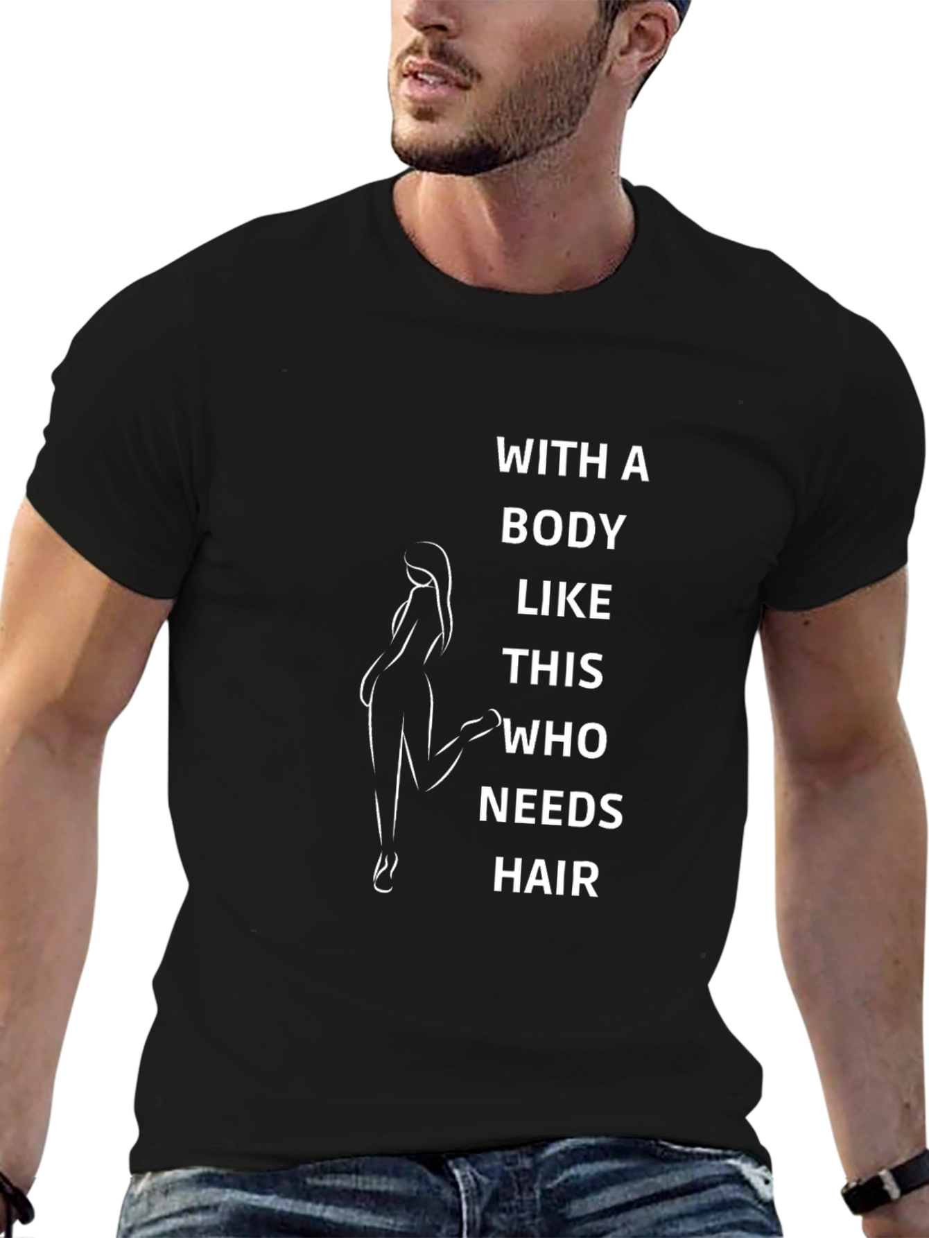 Black Funny Body Positive Bald Woman T-Shirt view 6