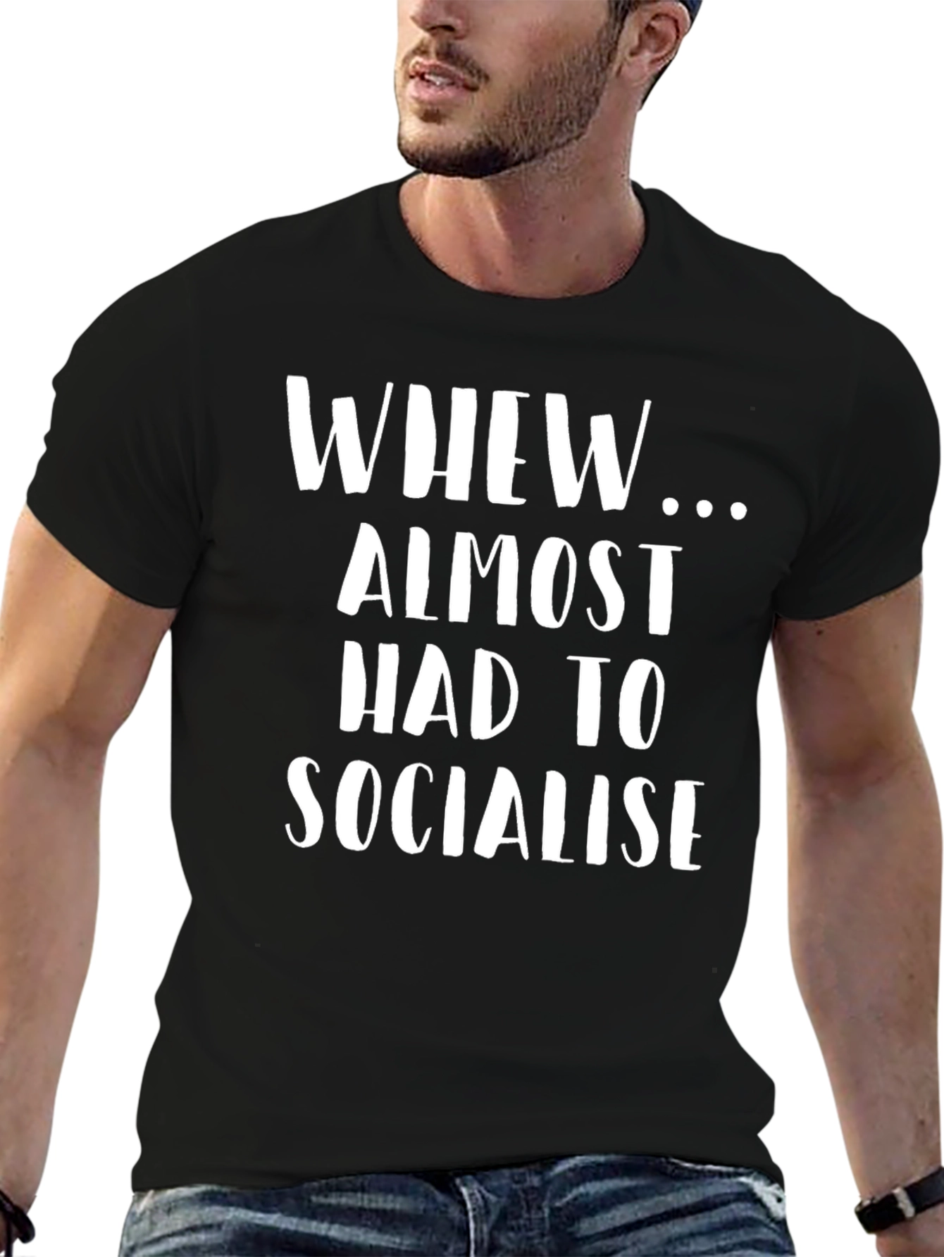 Black Socially Distant Humor Tee view 6