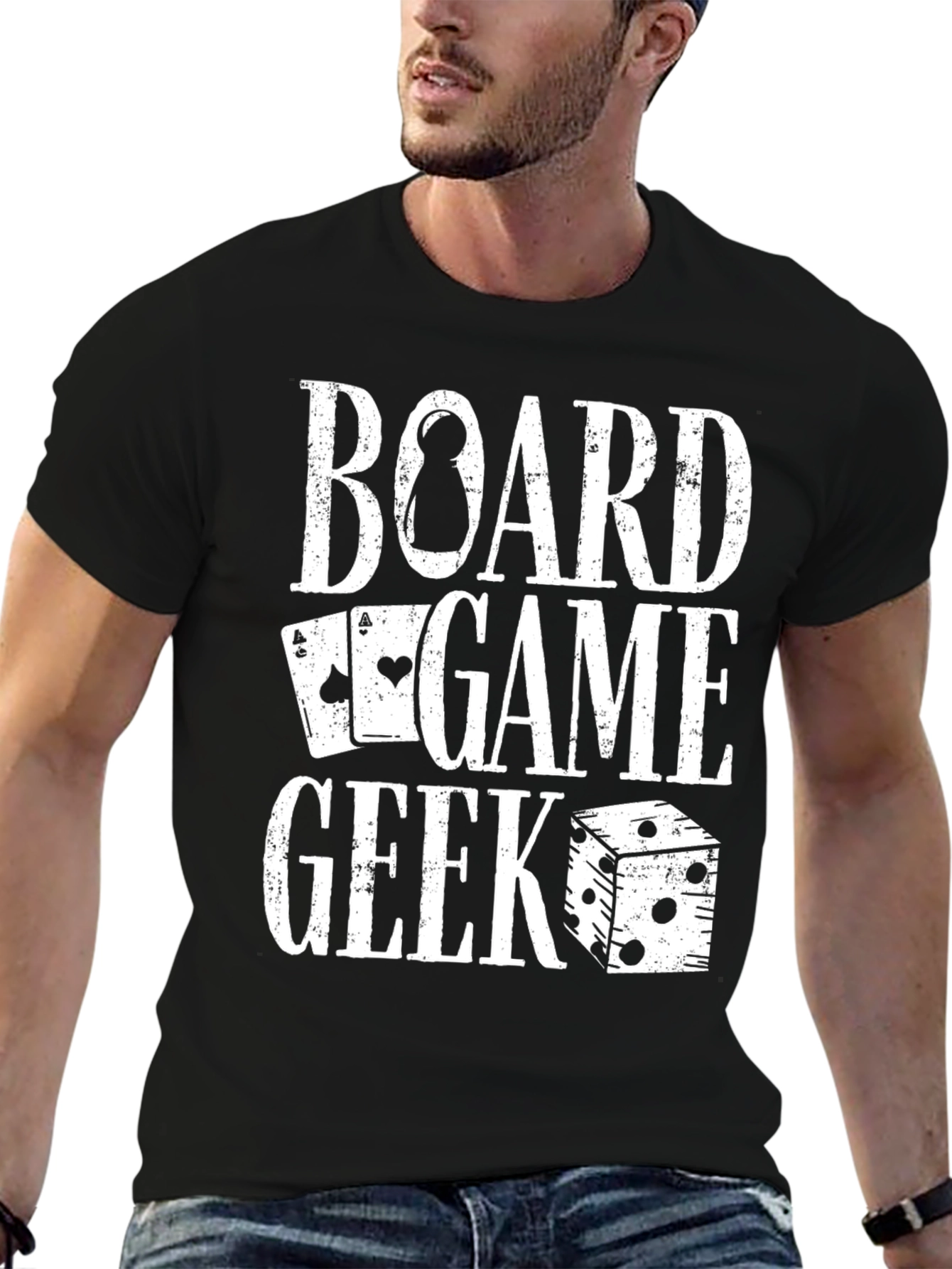 Black Board Game Geek T-Shirt view 6