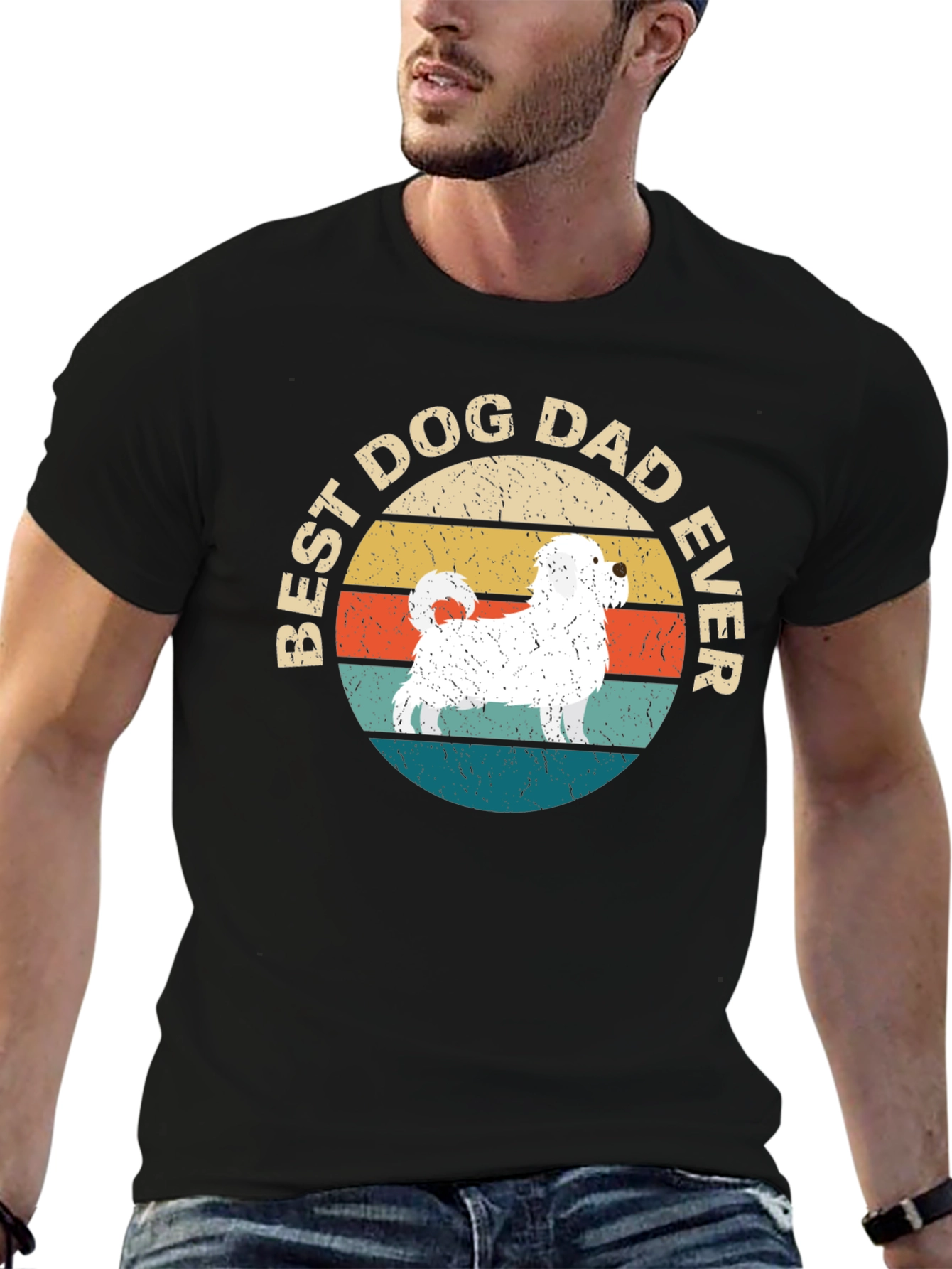 Best Dog Dad Ever T-Shirt - Cute Dog Graphic Tee - 6