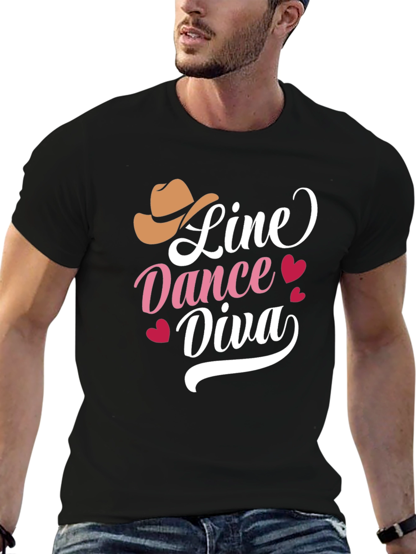 Black Line Dance Diva T-Shirt - Western Country Style view 6