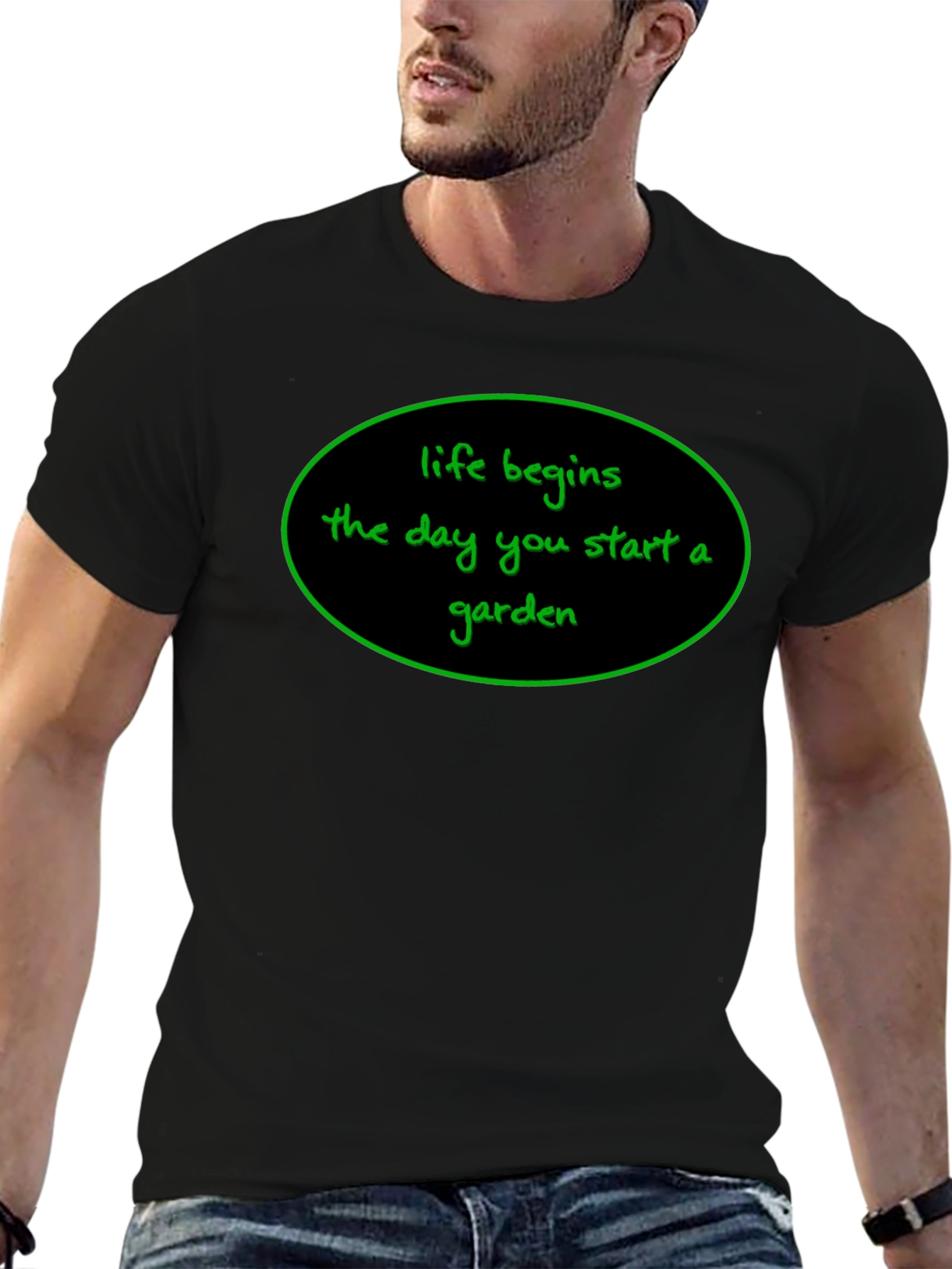 Black Life Begins T-Shirt - Garden Lover Tee view 6