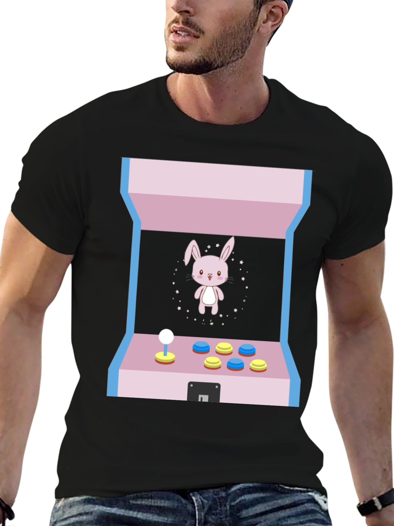 Black Arcade Bunny T-Shirt view 6