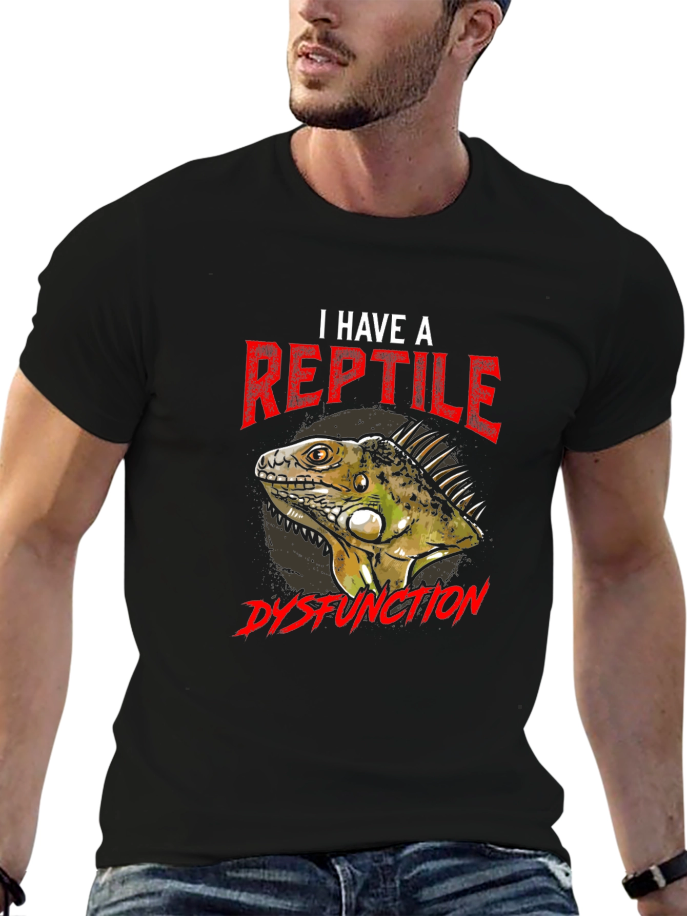 Black Reptile Dysfunction T-Shirt view 6