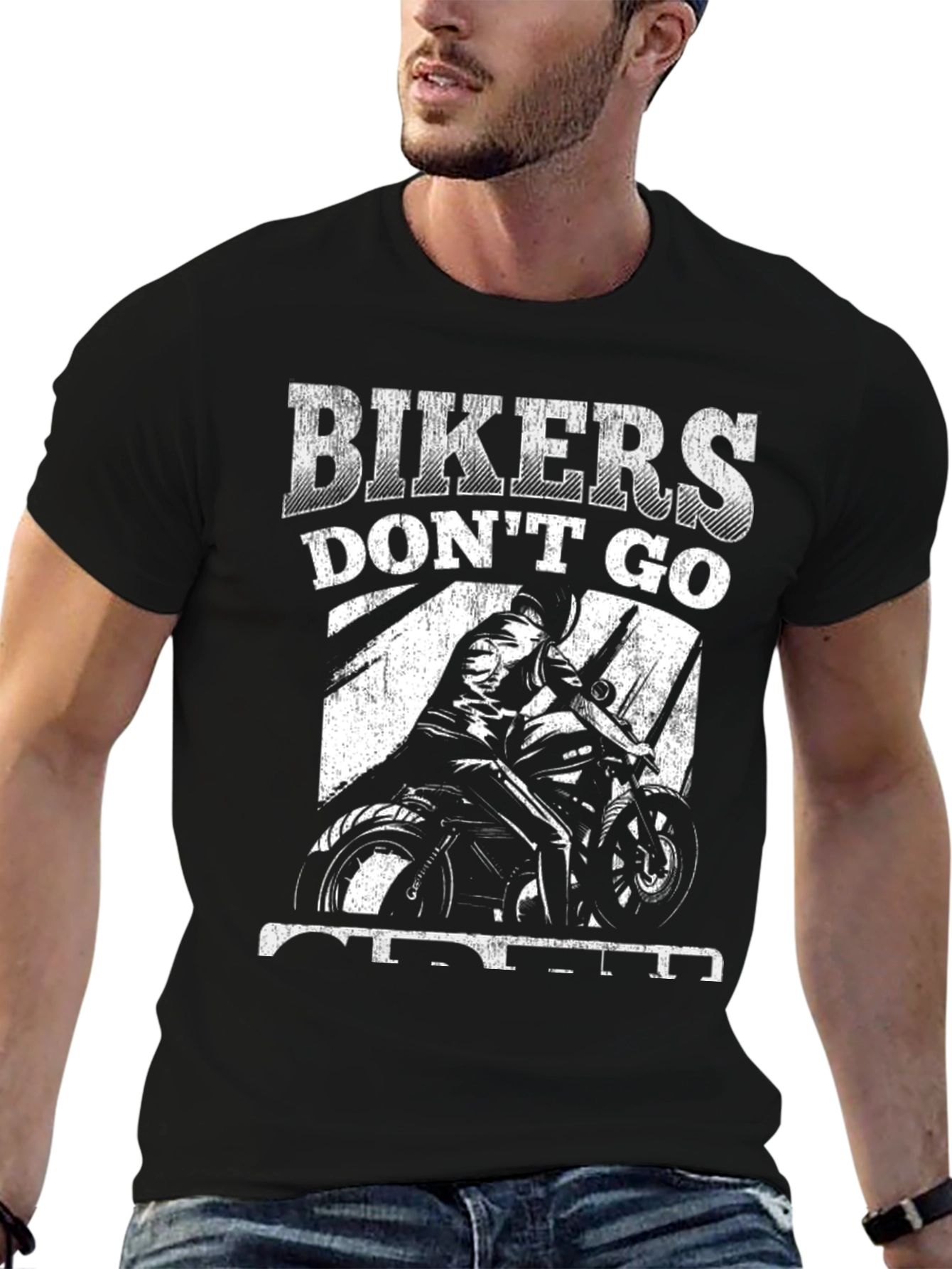 Black Bikers Don't Go Creed T-Shirt view 6