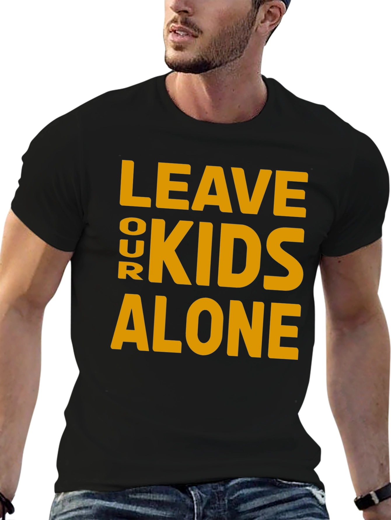 Black Leave Our Kids Alone Graphic Tee view 6