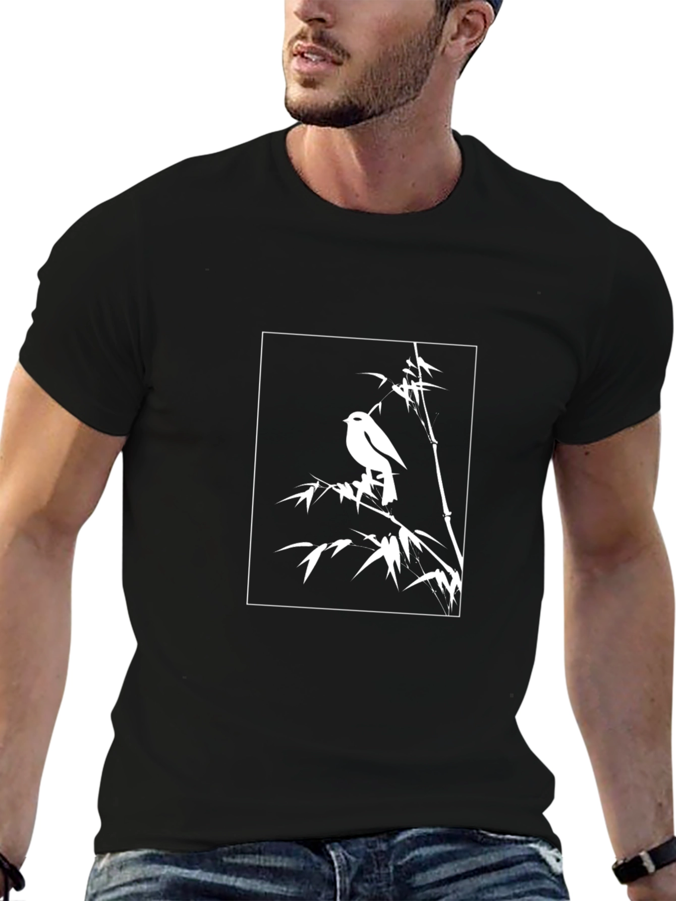 Zen Bird Bamboo T-Shirt - Stylish Graphic Tee - 6