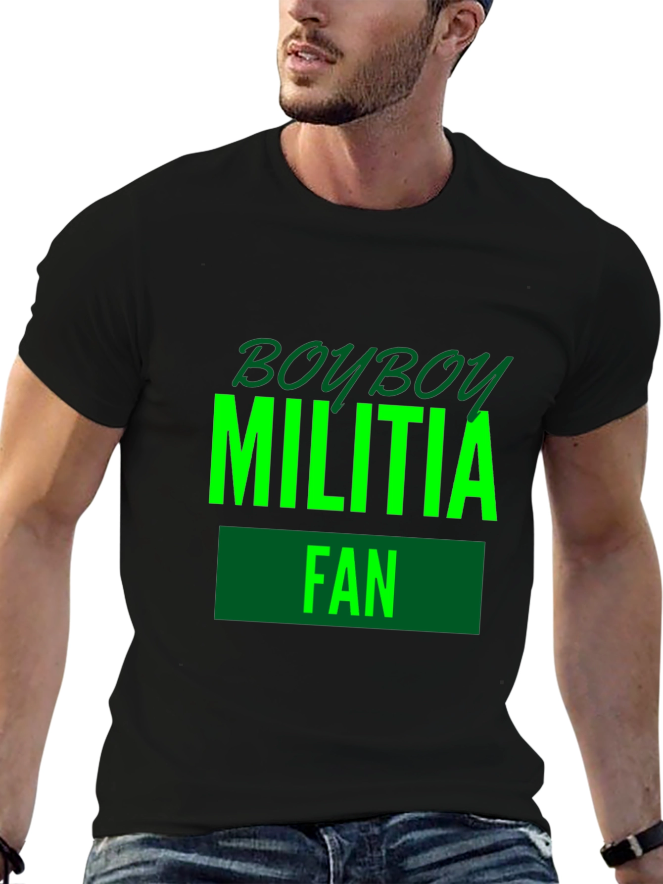 Black Boyboy Militia Fan Black T-Shirt view 6