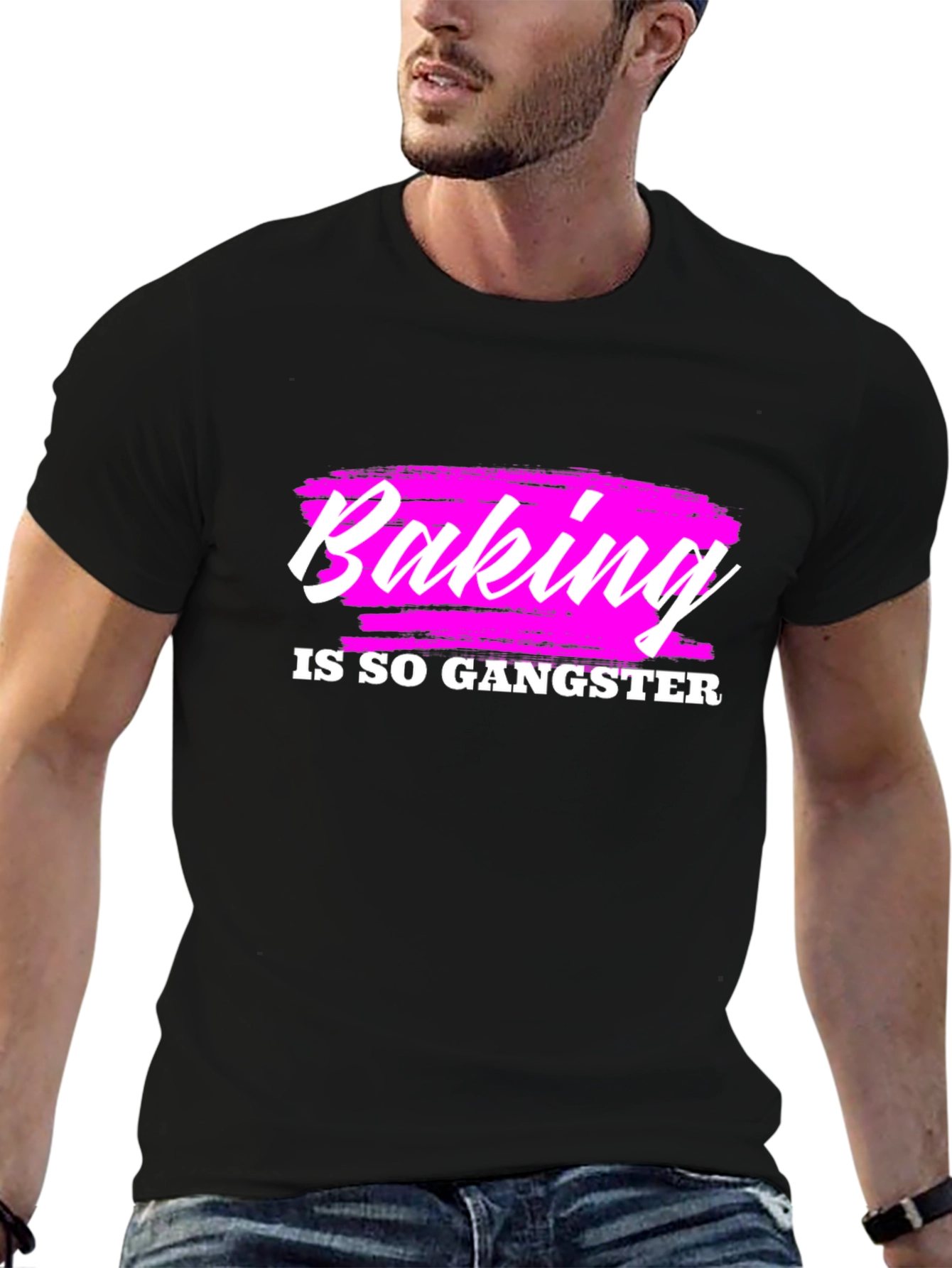 Black Baking is so Gangster Graphic T-Shirt view 6
