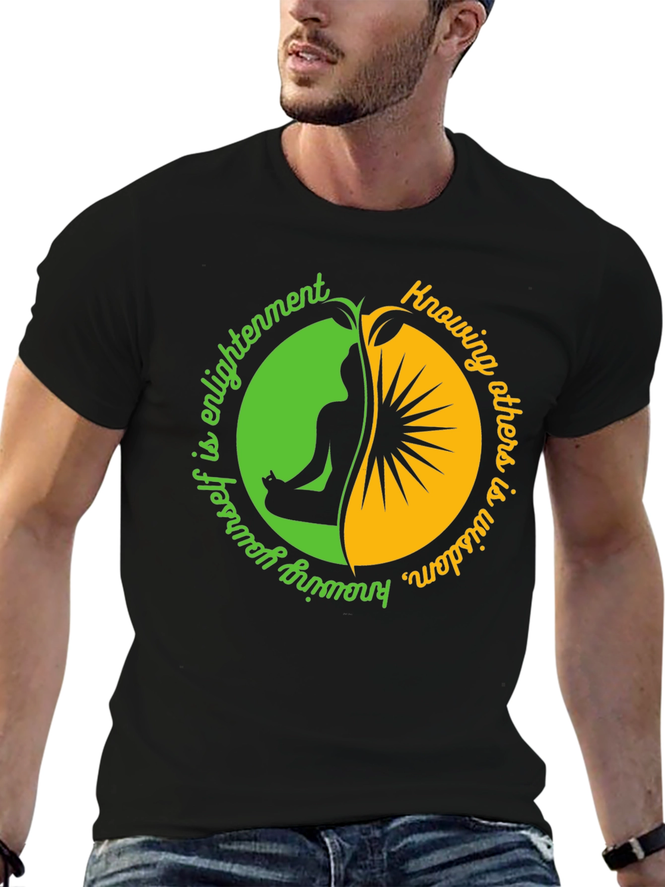 Black Enlightenment Wisdom Graphic Tee view 6