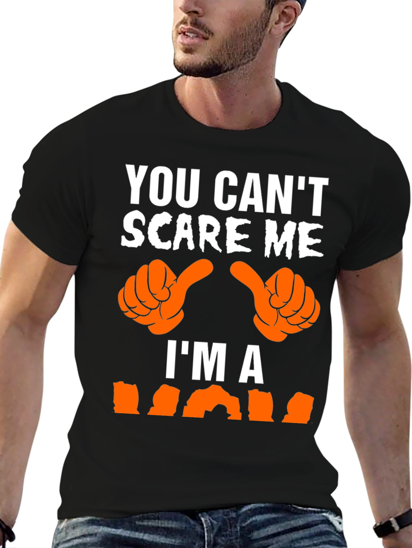 Black Funny Halloween T-Shirt - You Can't Scare Me, I'm A... view 6