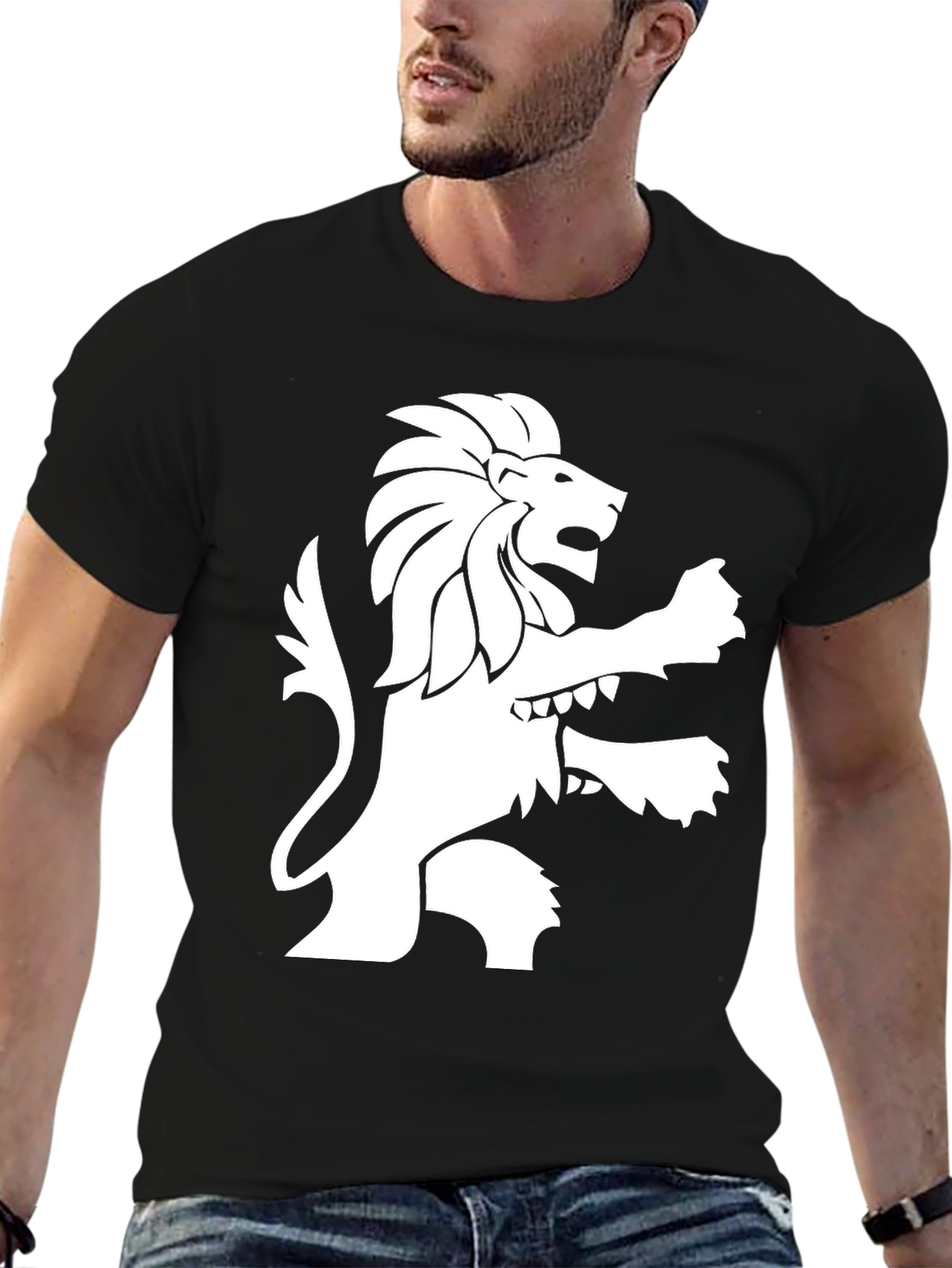 Black Lion Graphic Tee - Mens Short Sleeve Shirt view 6