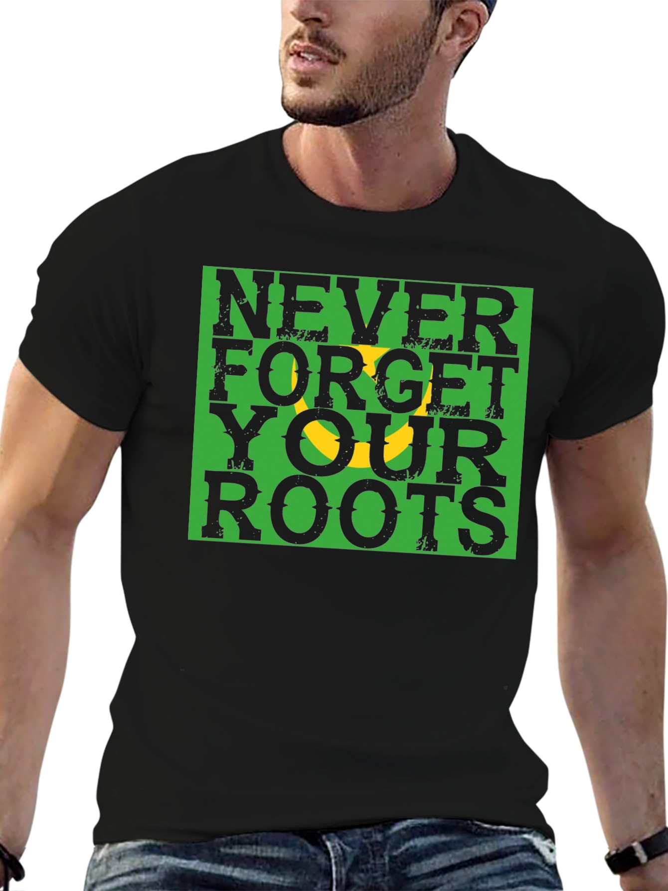 Black Never Forget Roots Graphic Tee view 6
