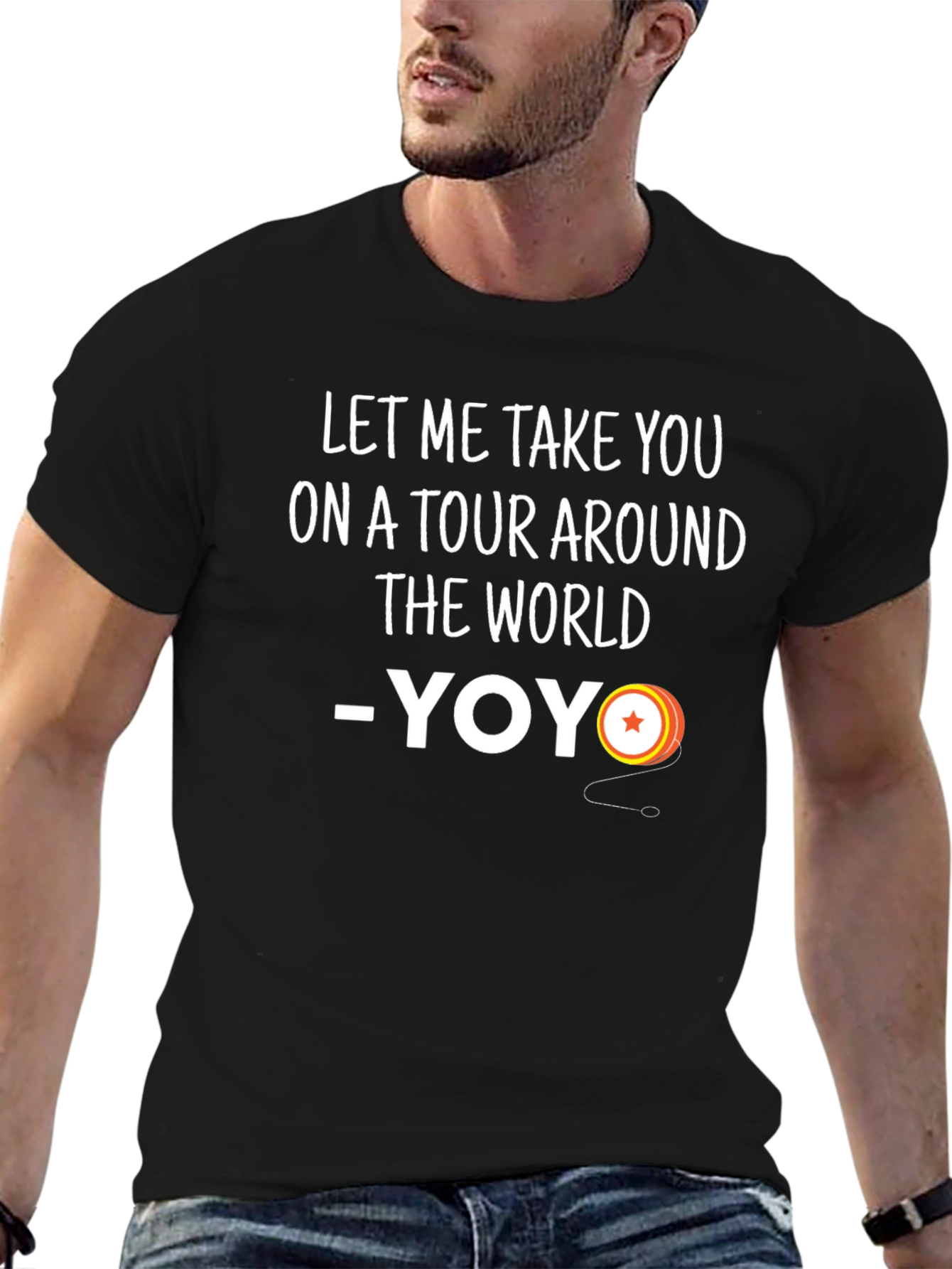 Black Yoyo Tour Around the World Graphic Tee view 6