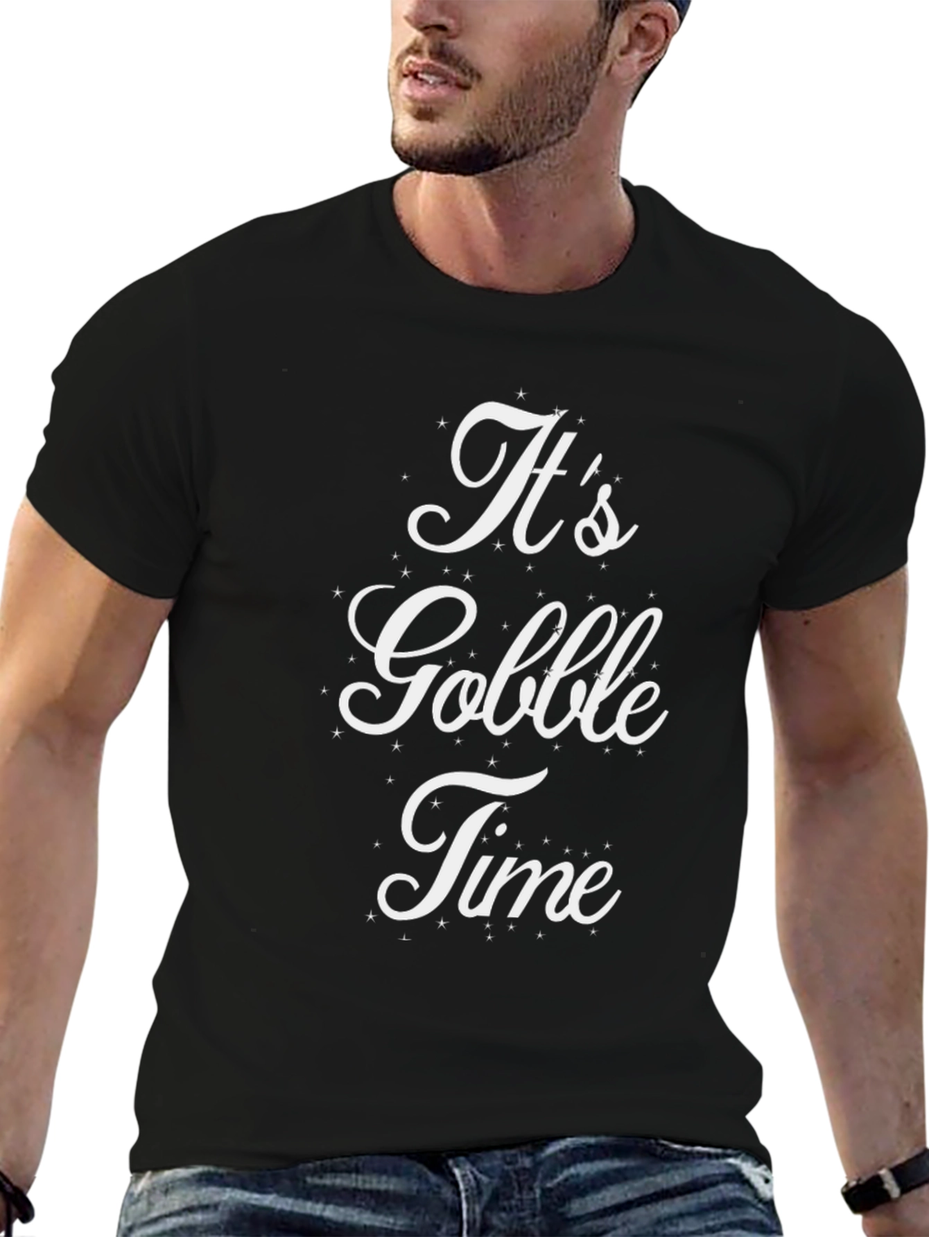 It's Gobble Time Black Tee - 6