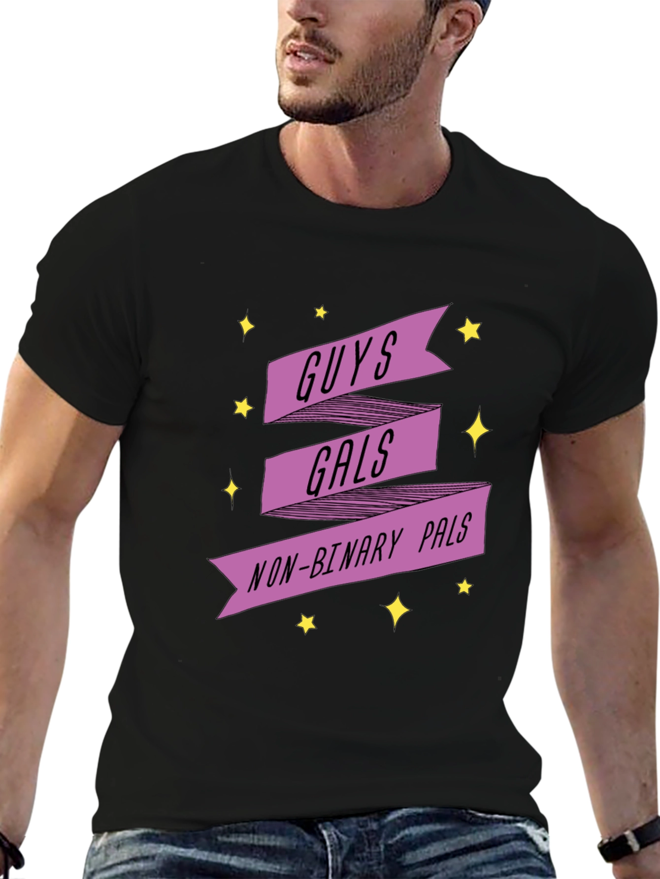 Black Guys Gals Non-Binary Pals Graphic Tee view 6