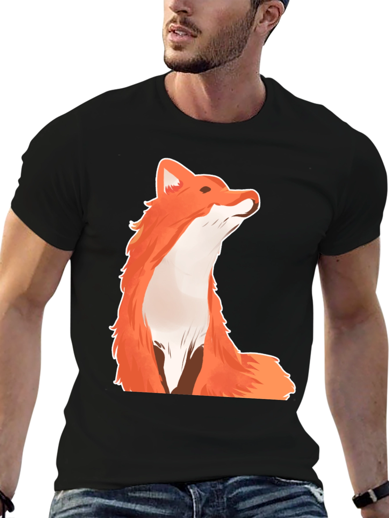 Black Fox Graphic T-Shirt view 6