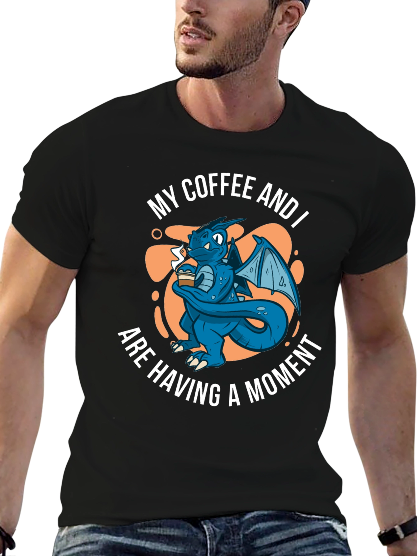 Black Dragon Coffee Moment Black T-Shirt view 6