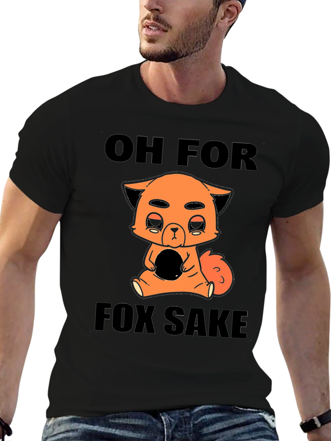 Black Oh For Fox Sake T-Shirt view 6