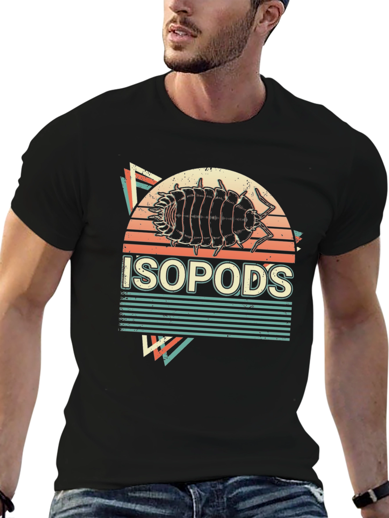 Isopod Retro Graphic T-Shirt - Pill Bug Design - 6