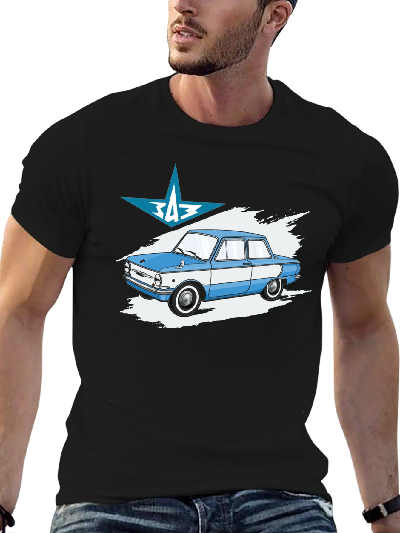 Retro Car T-Shirt - ZAZ Zaporozhets Graphic Tee - 6