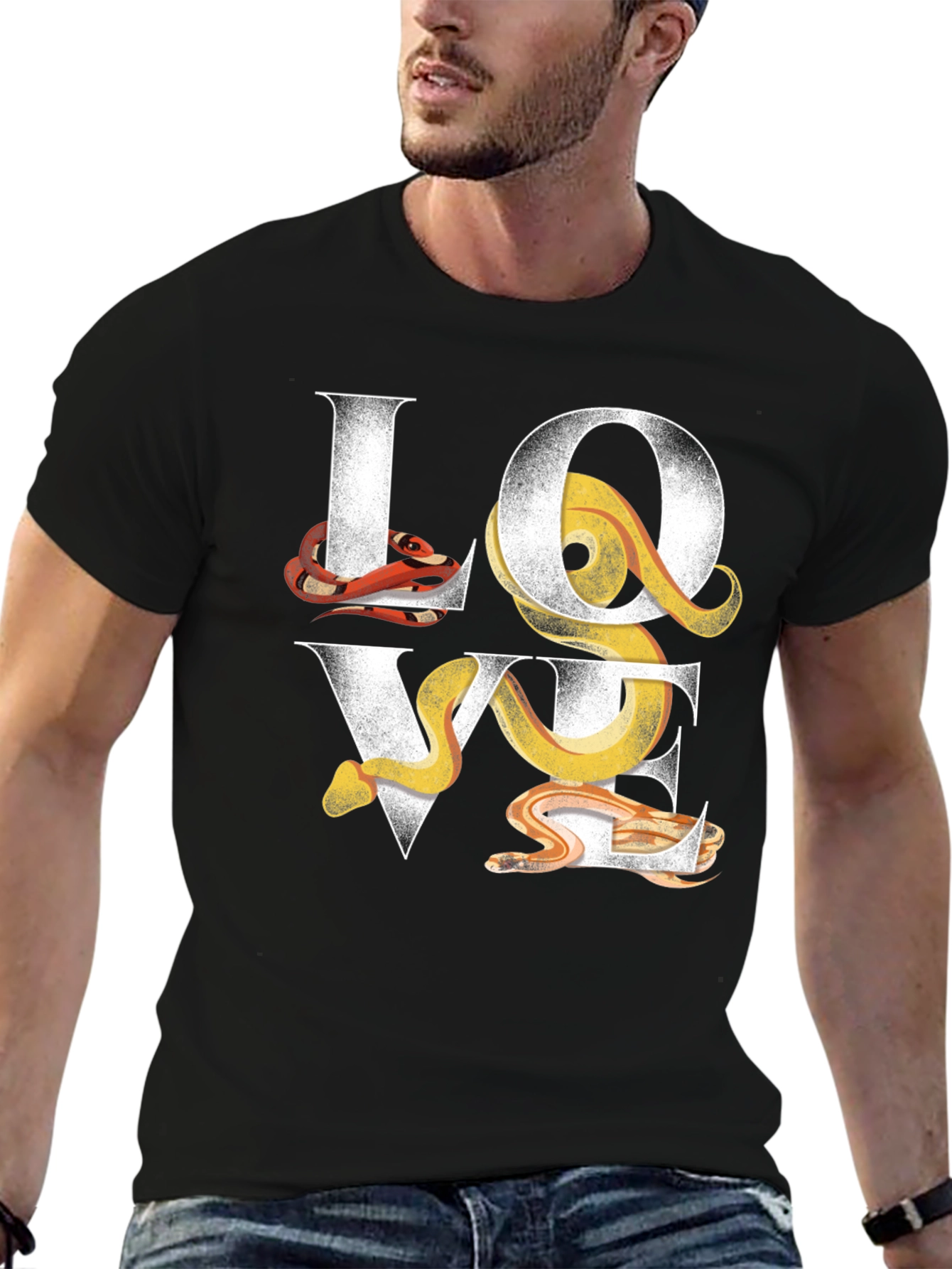 Black Snakes LOVE T-Shirt view 6