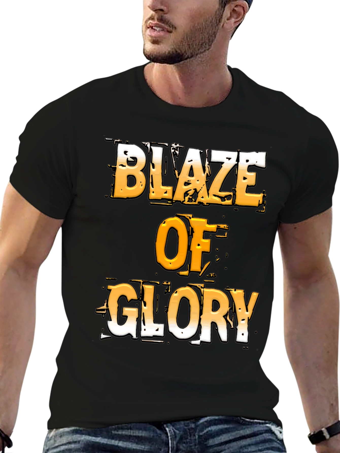 Black Blaze of Glory Graphic T-Shirt - Bold Design view 6