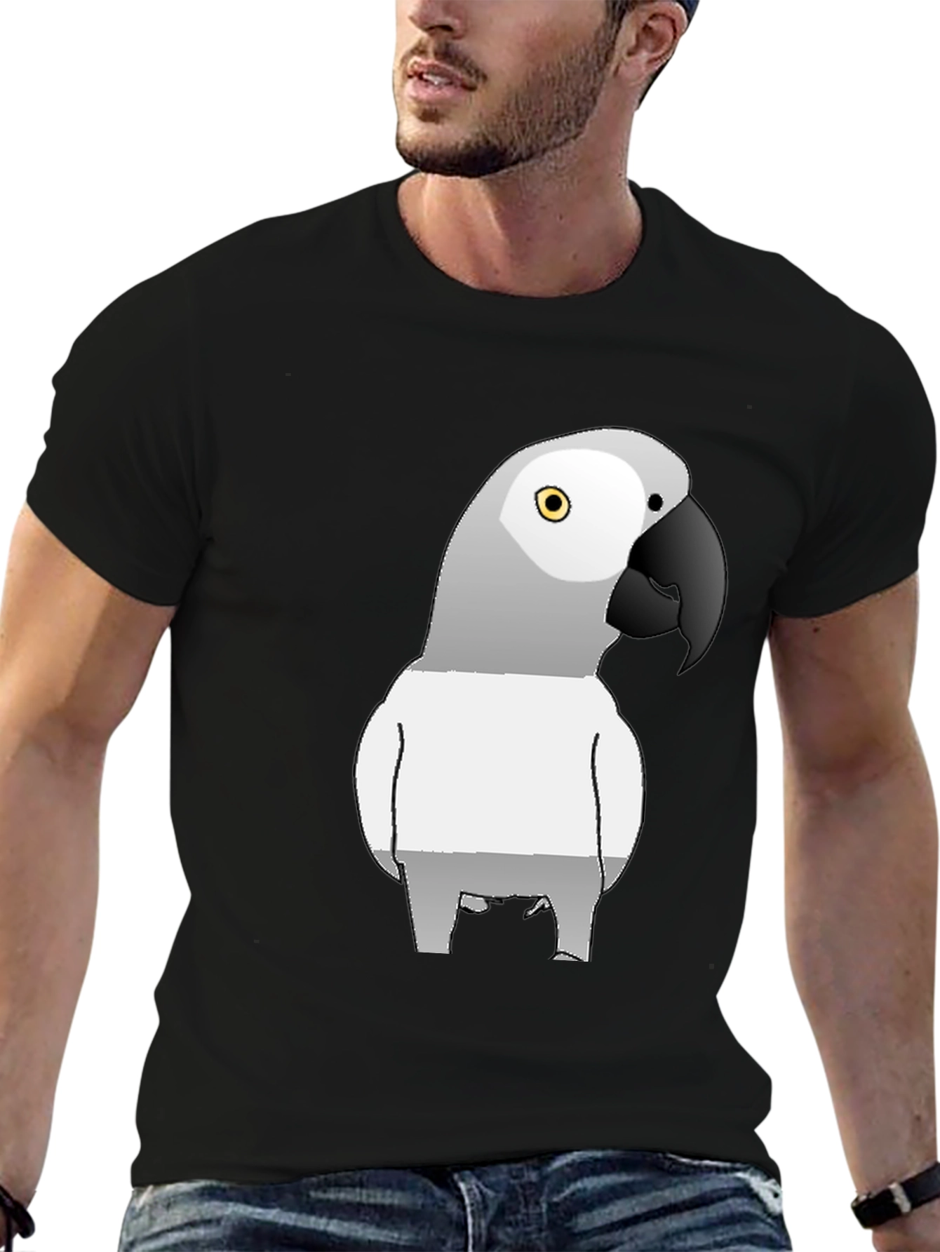 Black Parrot Graphic T-Shirt - Stylish Bird Lover Tee view 6