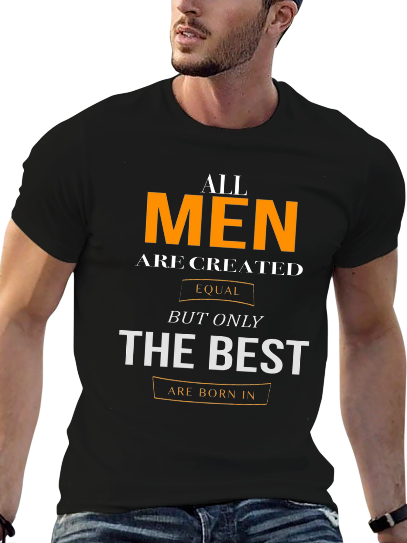 Black All Men Are Created Equal T-Shirt view 6
