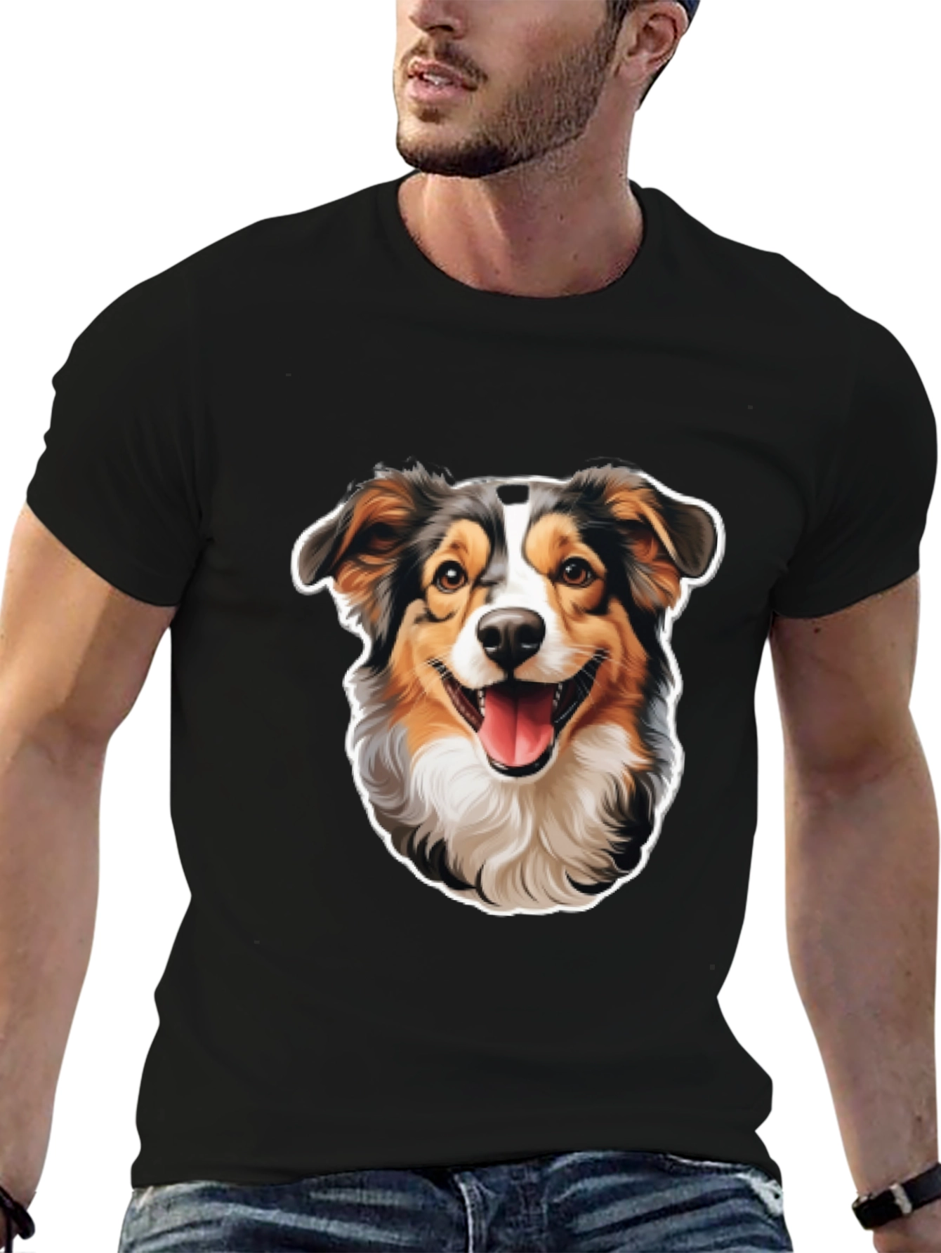 Black Dog Lover T-Shirt - Cute Dog Graphic Tee view 6