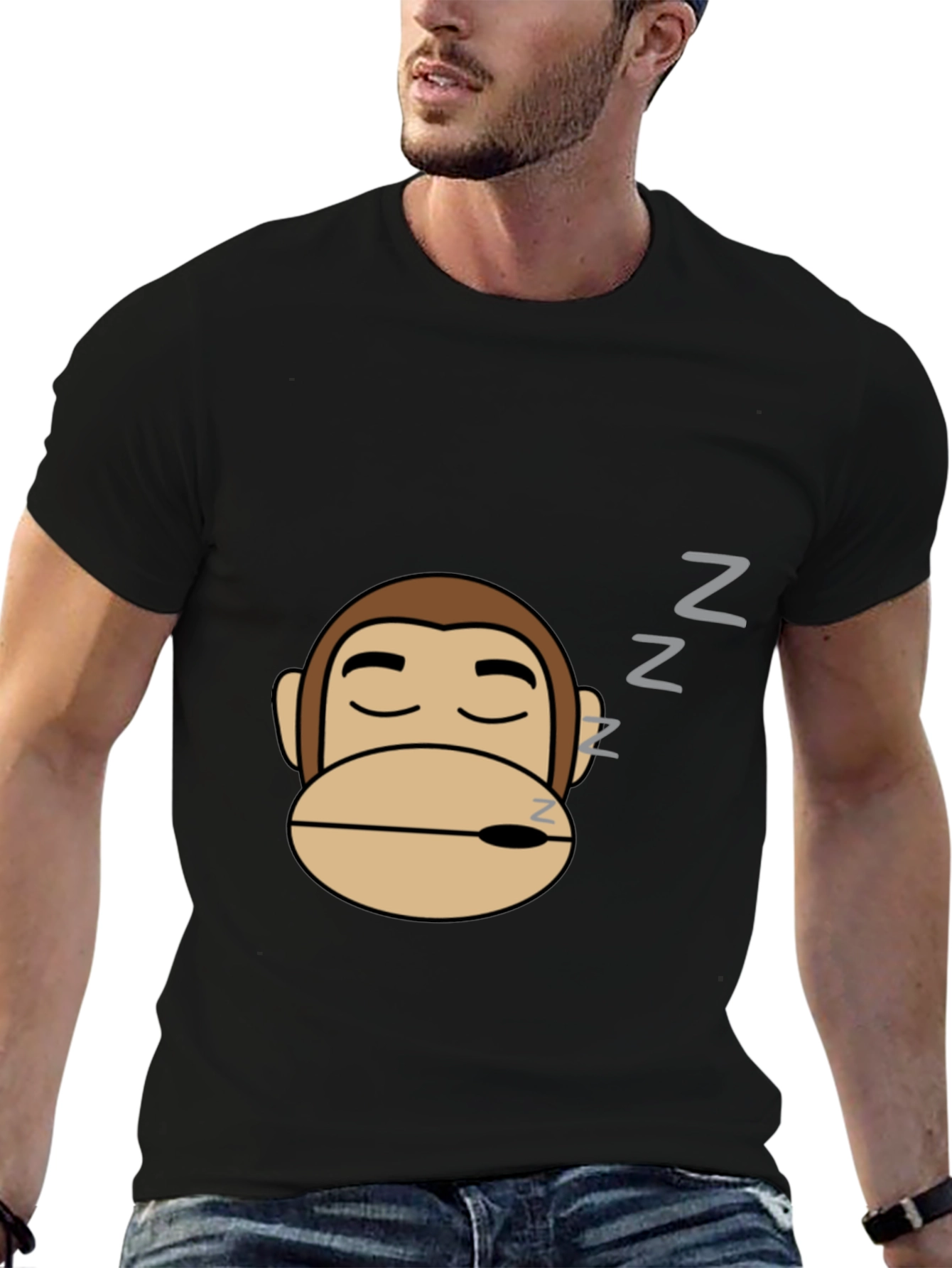 Sleeping Monkey Graphic Tee - Relaxed Fit - 6