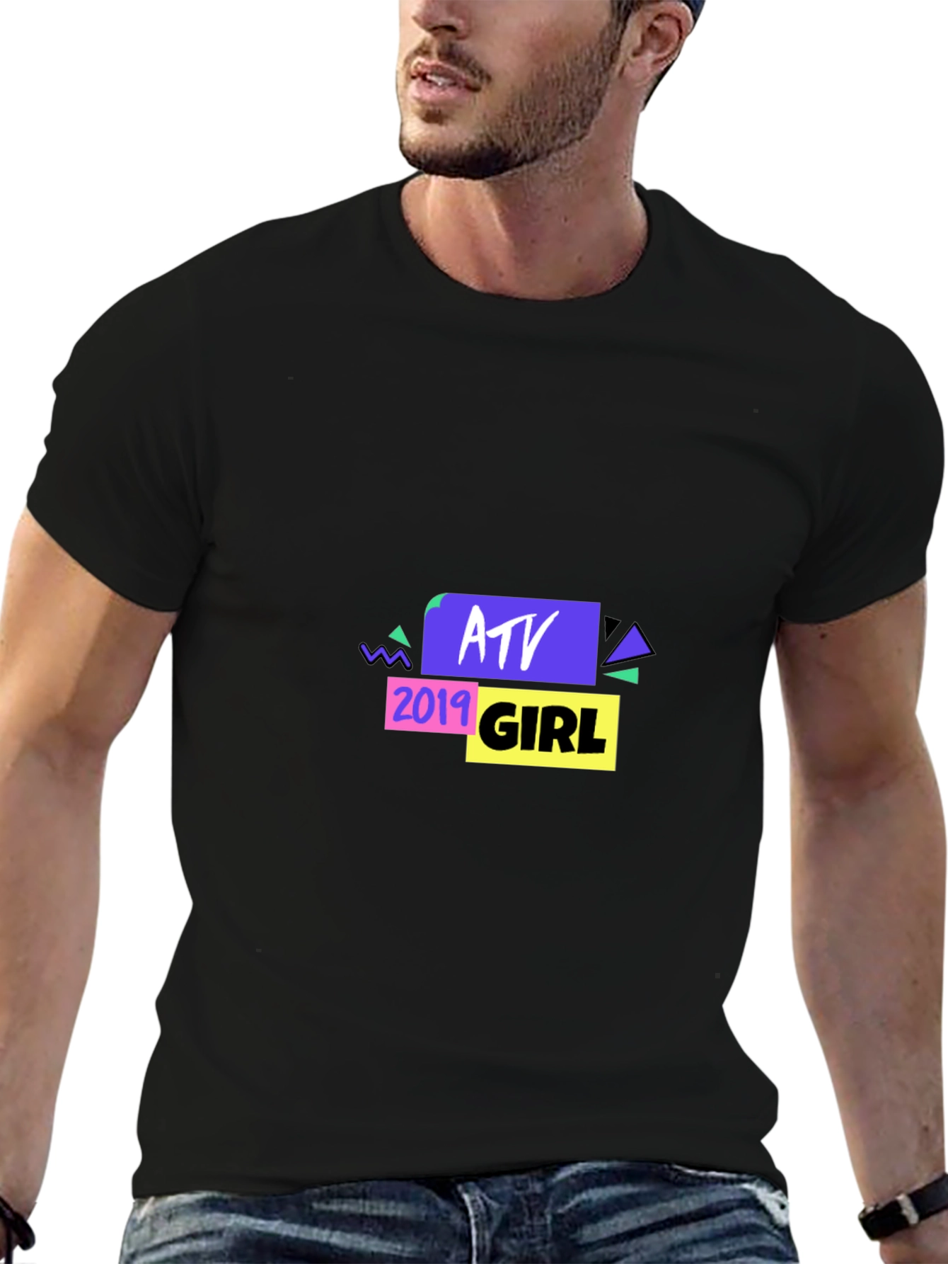 Black ATV 2019 Girl Black T-Shirt view 6