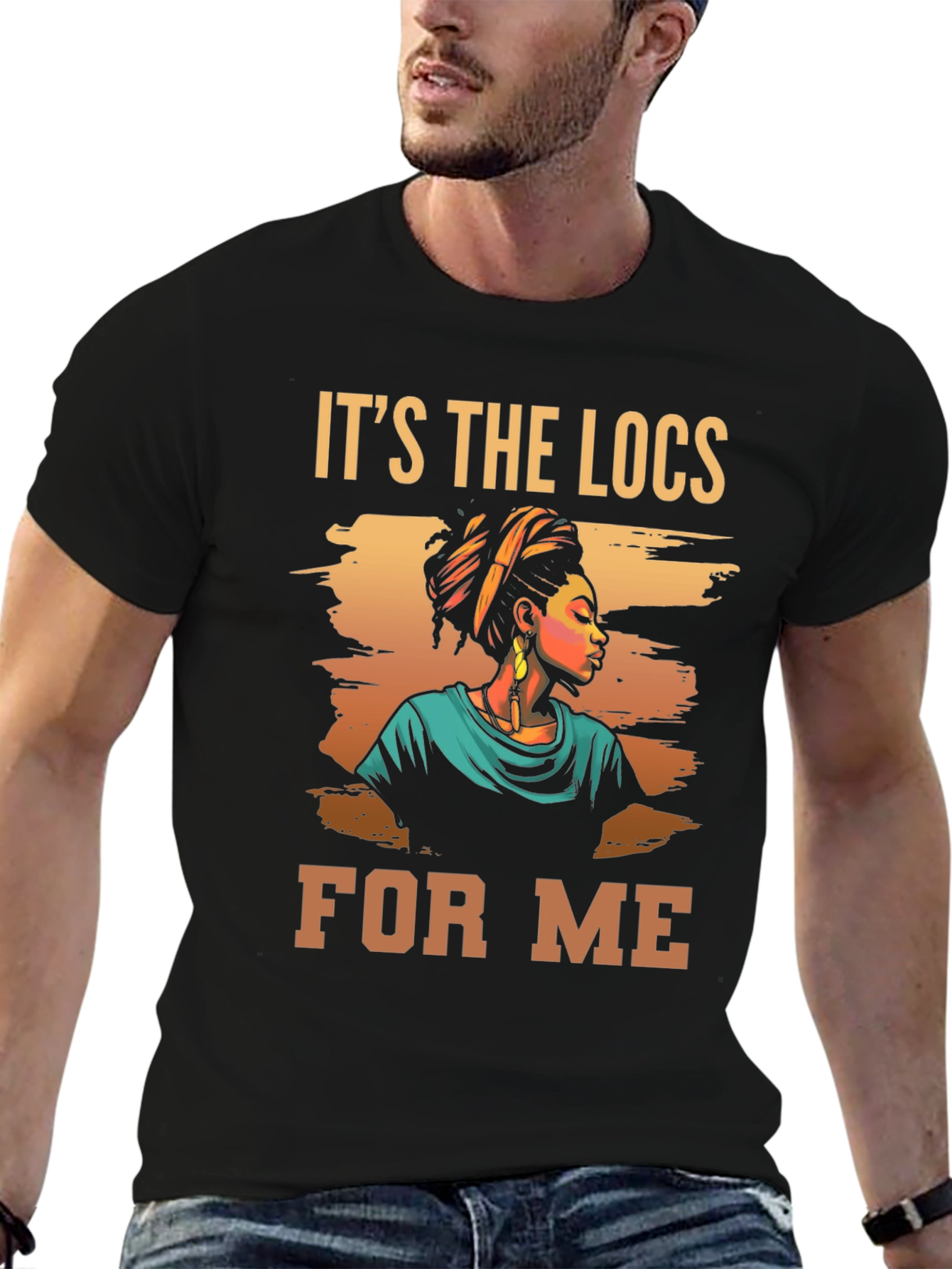 Black It's the Locs For Me Graphic Tee view 6