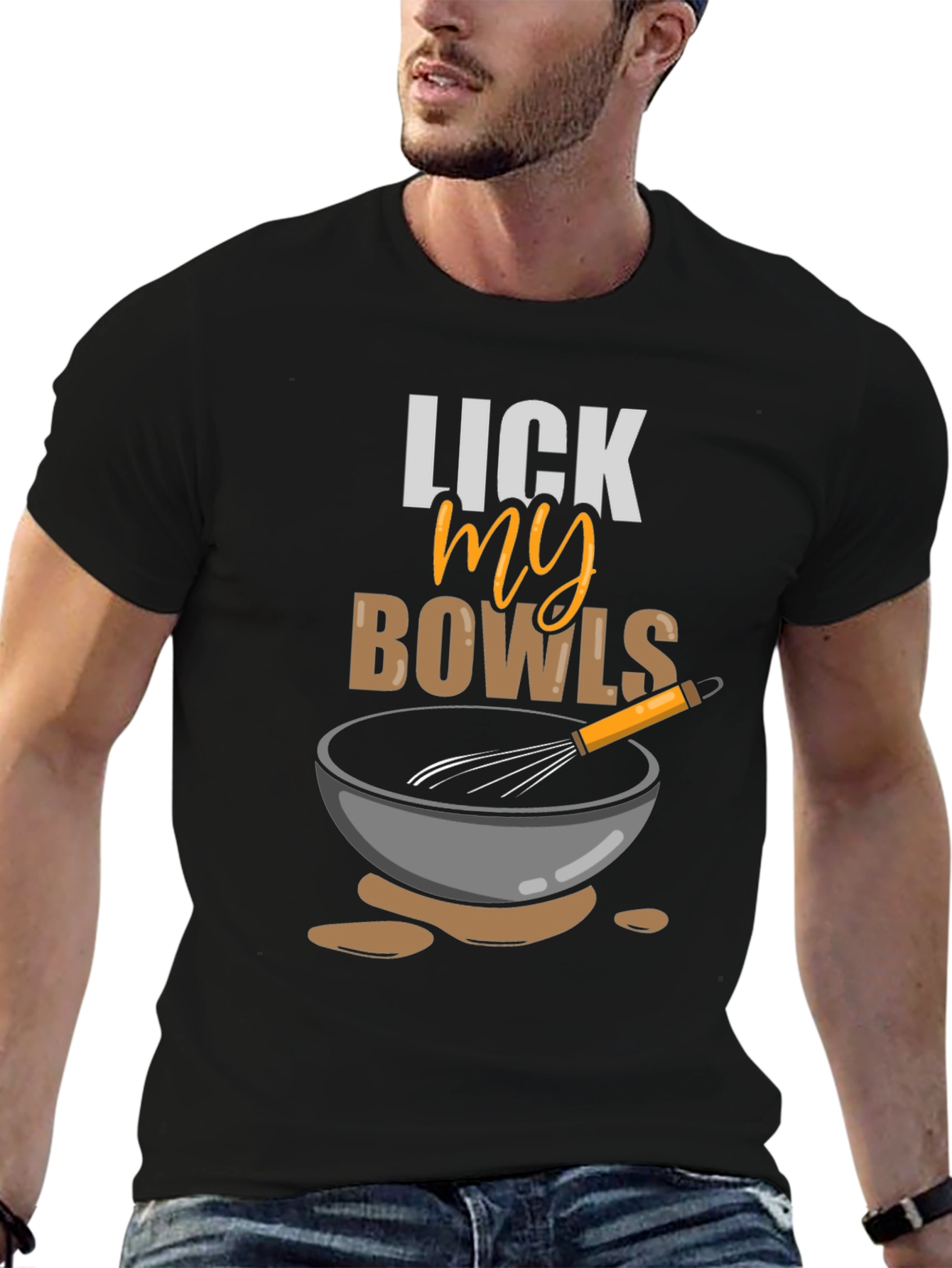 Black Lick My Bowls Graphic T-Shirt view 6