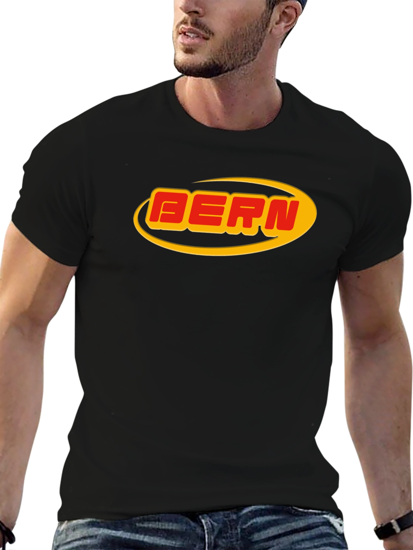 Black Bern Logo T-Shirt - Bold Graphic Tee view 6