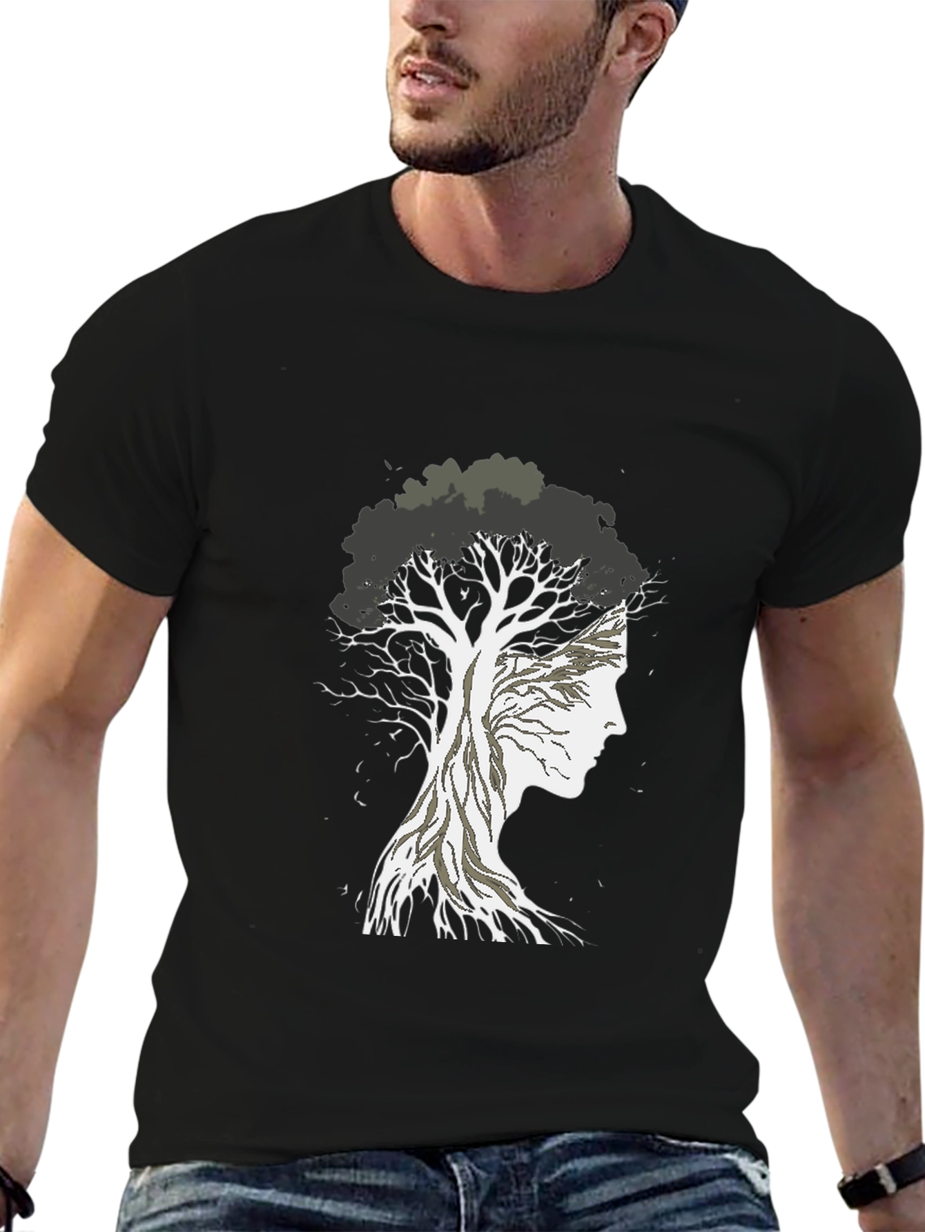 Black Tree of Life Graphic Tee - Nature Inspired T-Shirt view 6