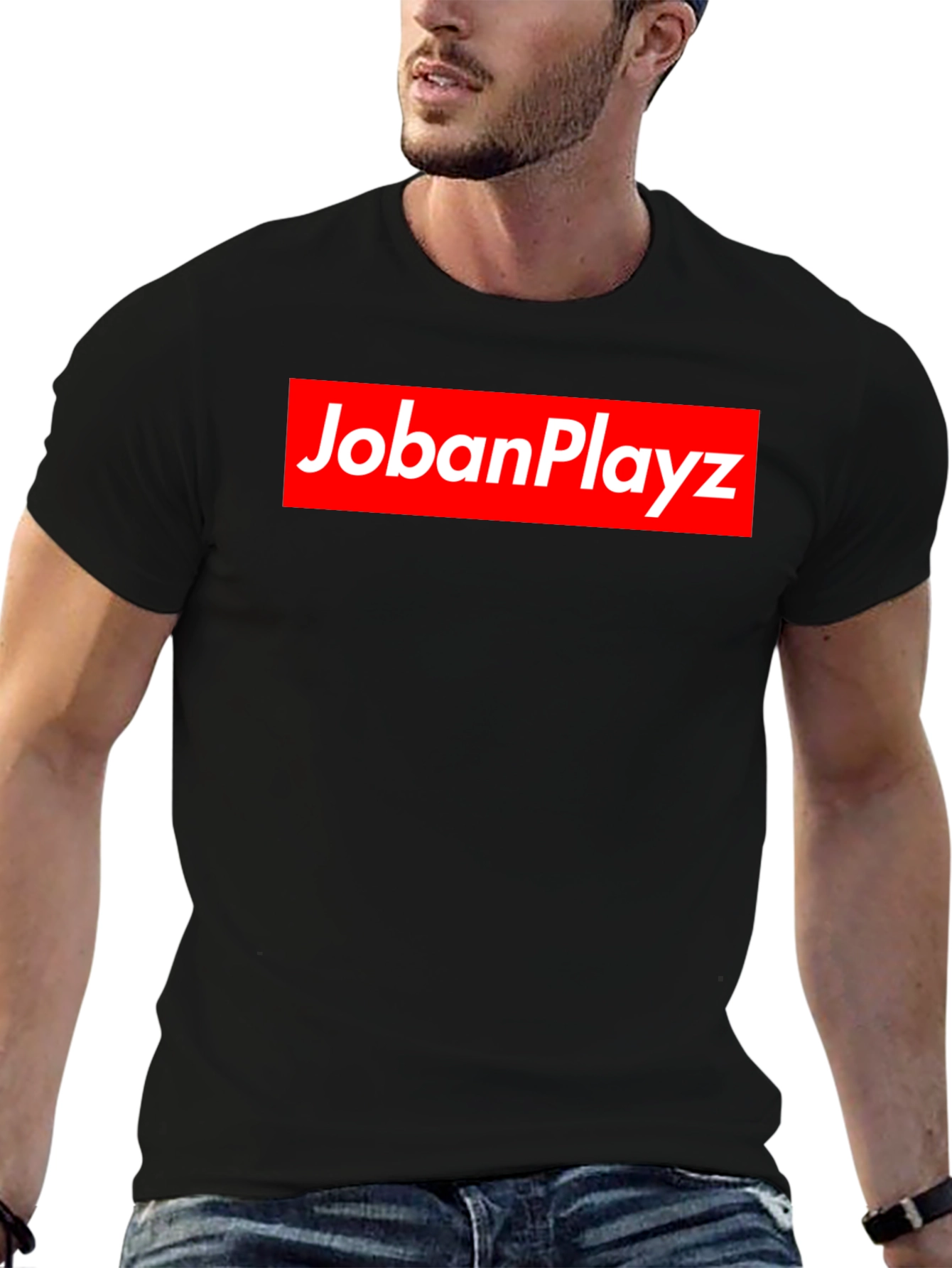 Black JobanPlayz Black Graphic Tee view 6