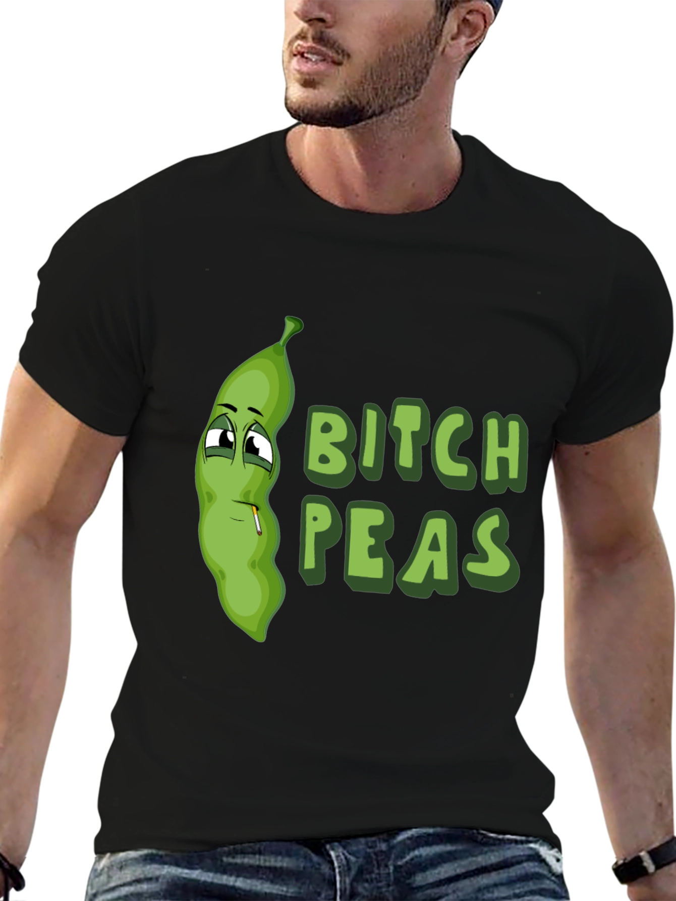 Black Bitch Peas Graphic T-Shirt view 6
