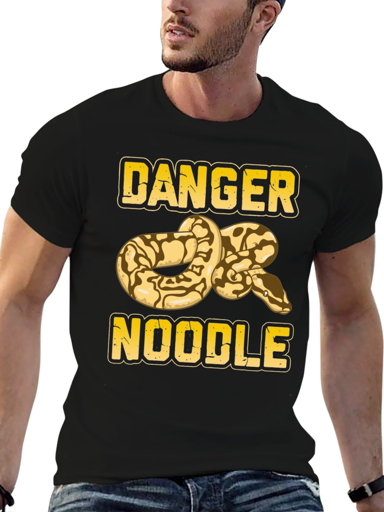 Black Danger Noodle Snake Graphic Tee view 6