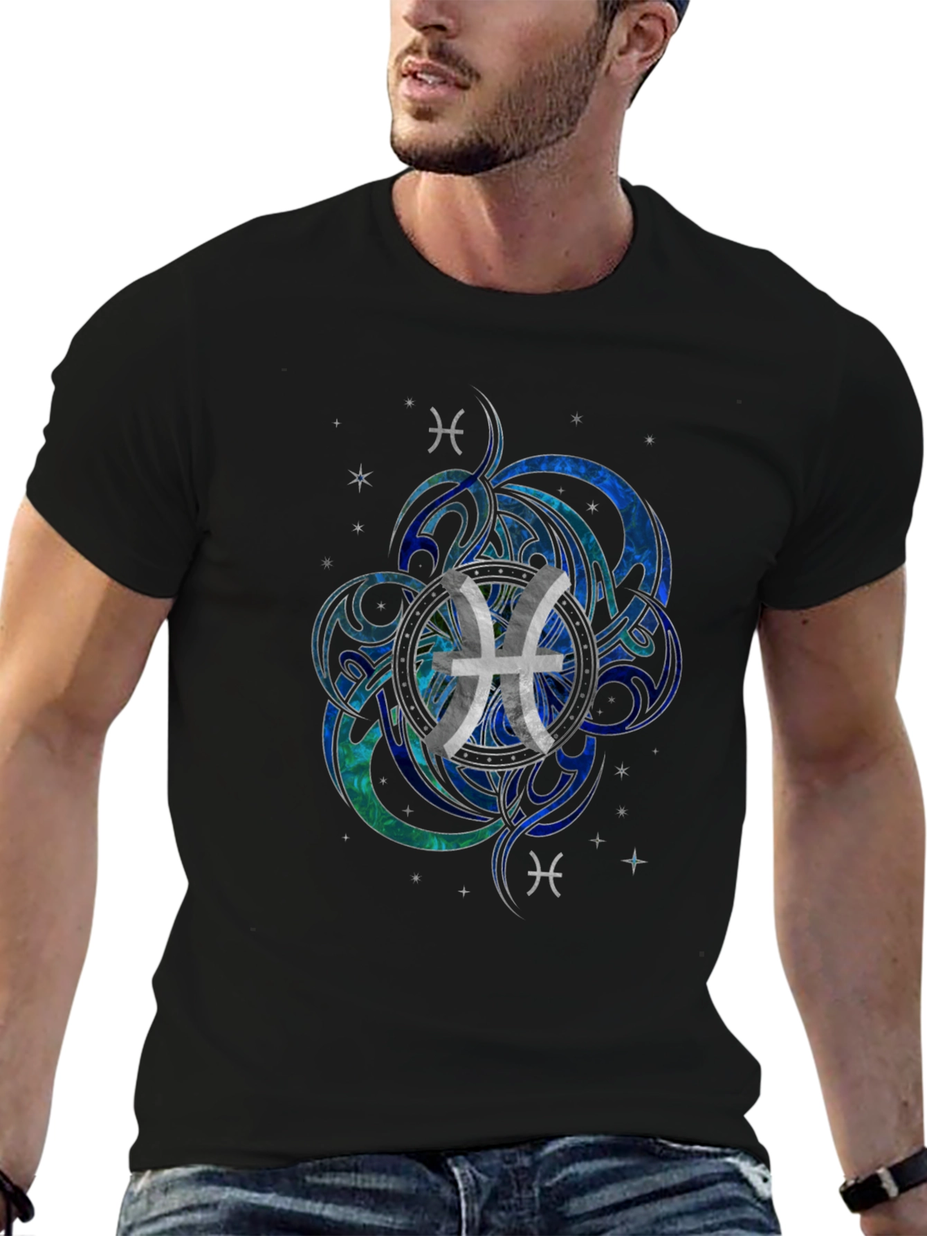 Pisces Zodiac Graphic T-Shirt - Modern Astrology Tee - 6