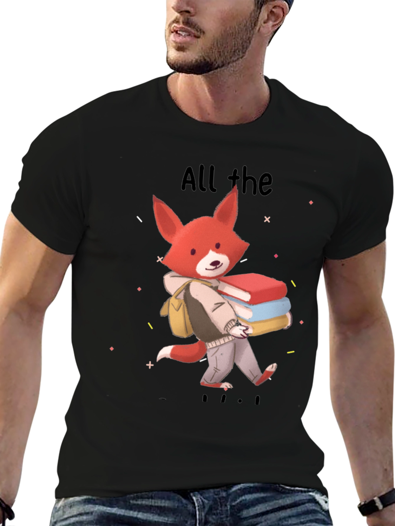 Black Fox All The Books T-Shirt view 6