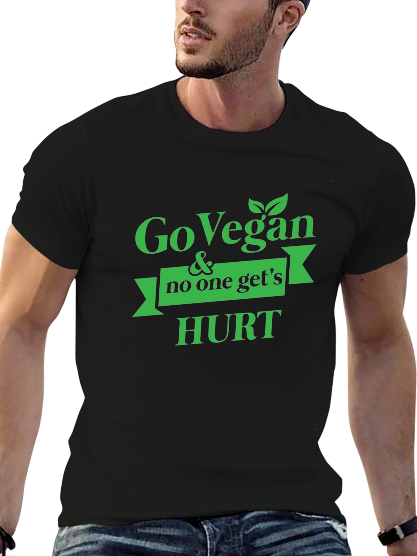 Go Vegan & No One Gets Hurt Graphic Tee - 6
