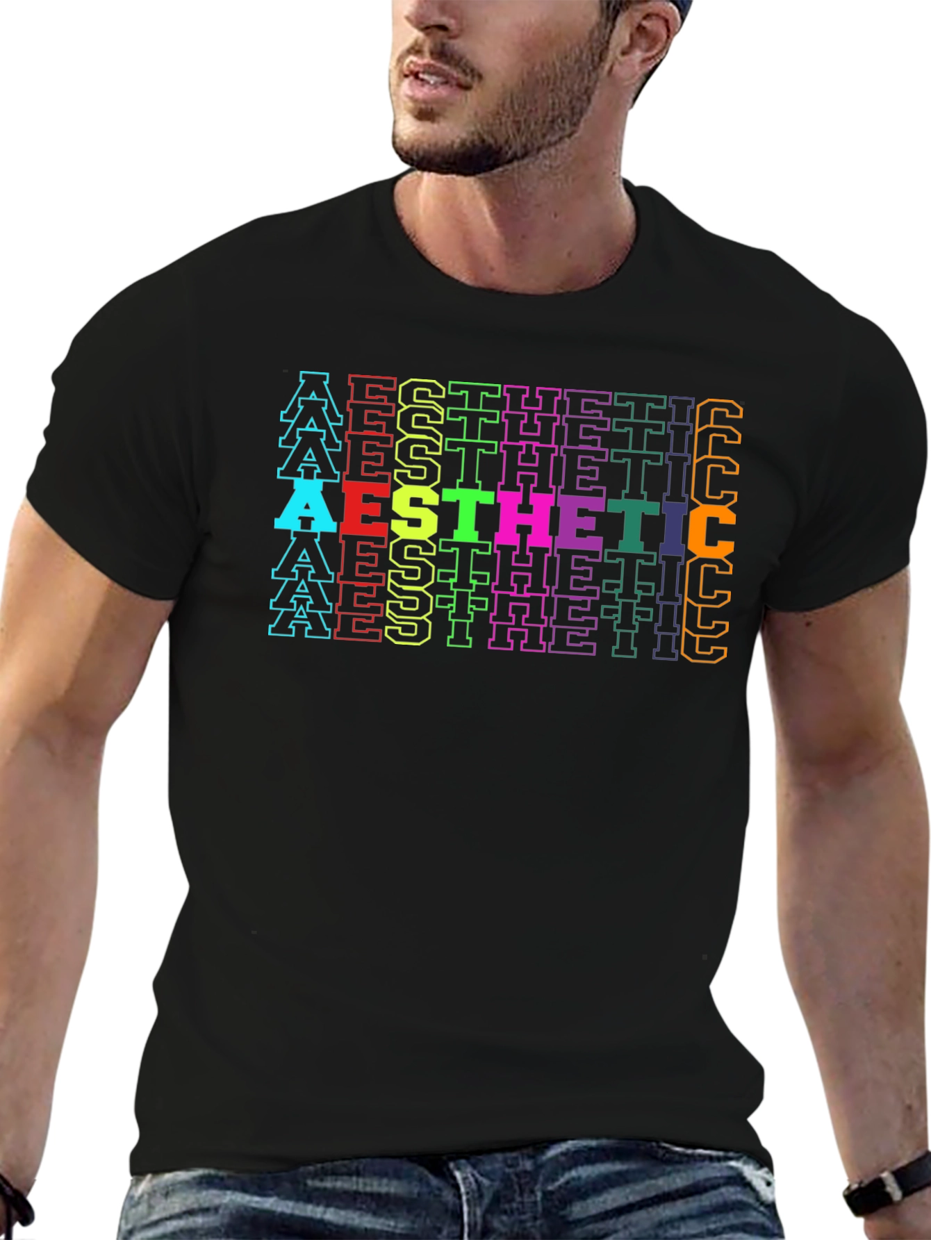 Black Aesthetic Graphic Tee - Retro Style view 6