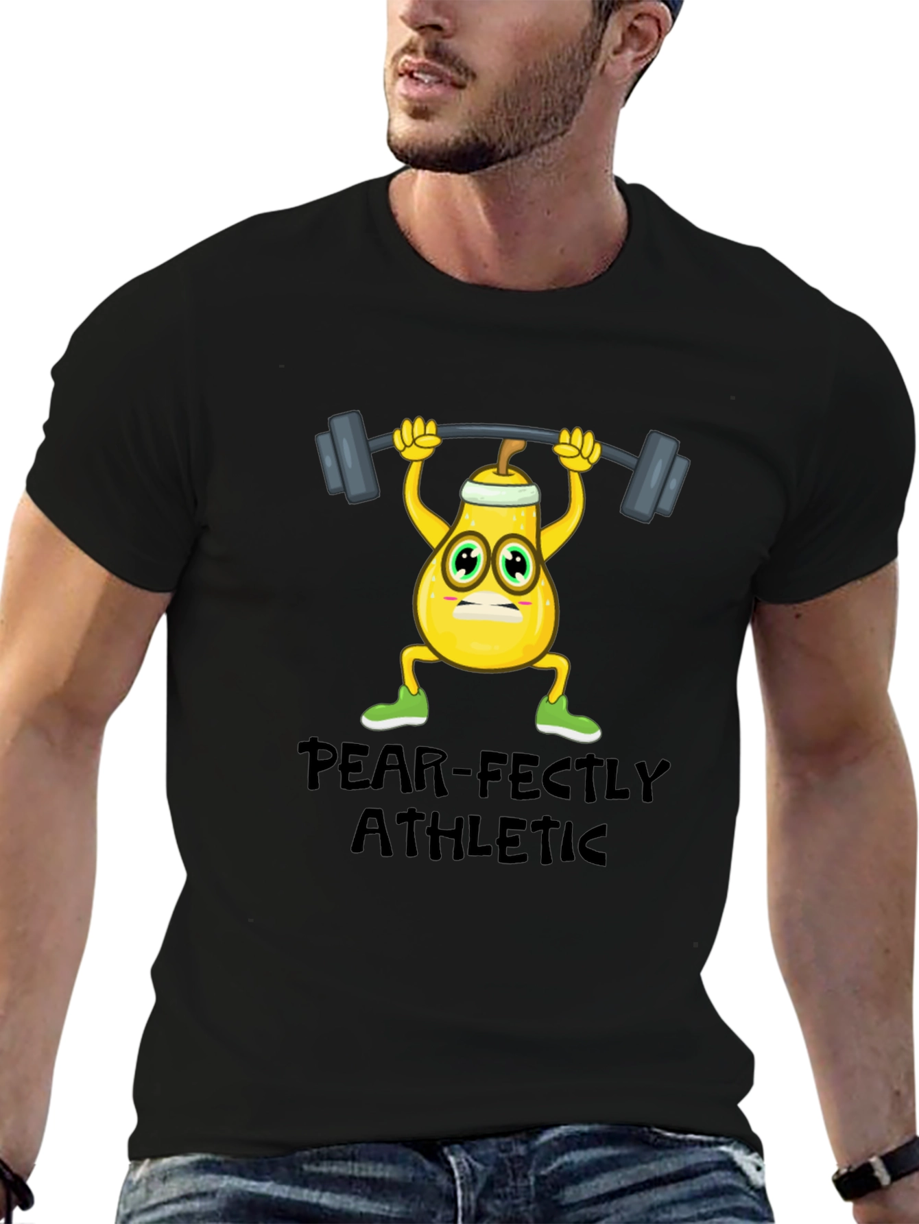 Black Pear-fectly Athletic Black T-Shirt  view 6