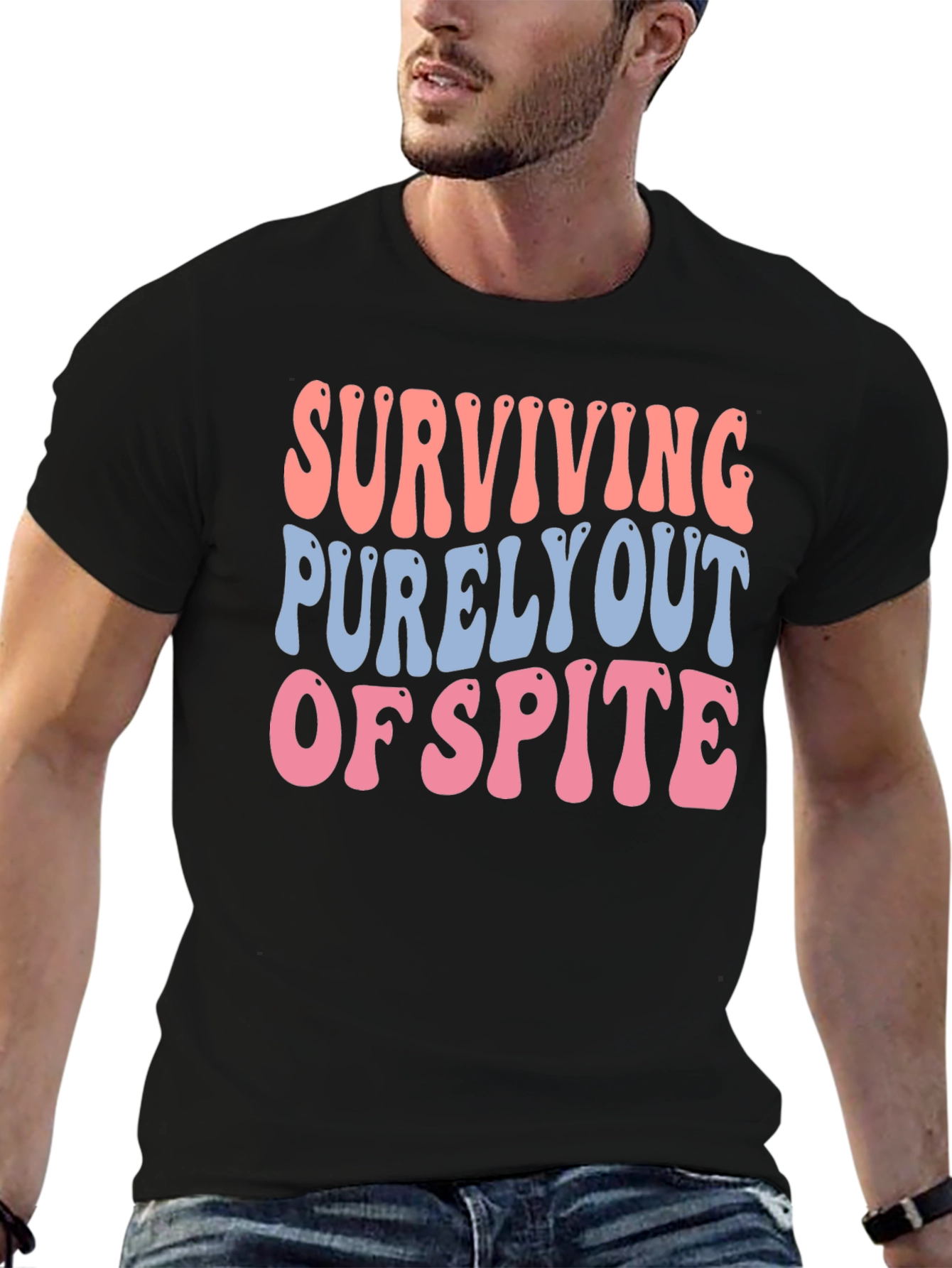 Black Surviving Out of Spite Graphic Tee view 6