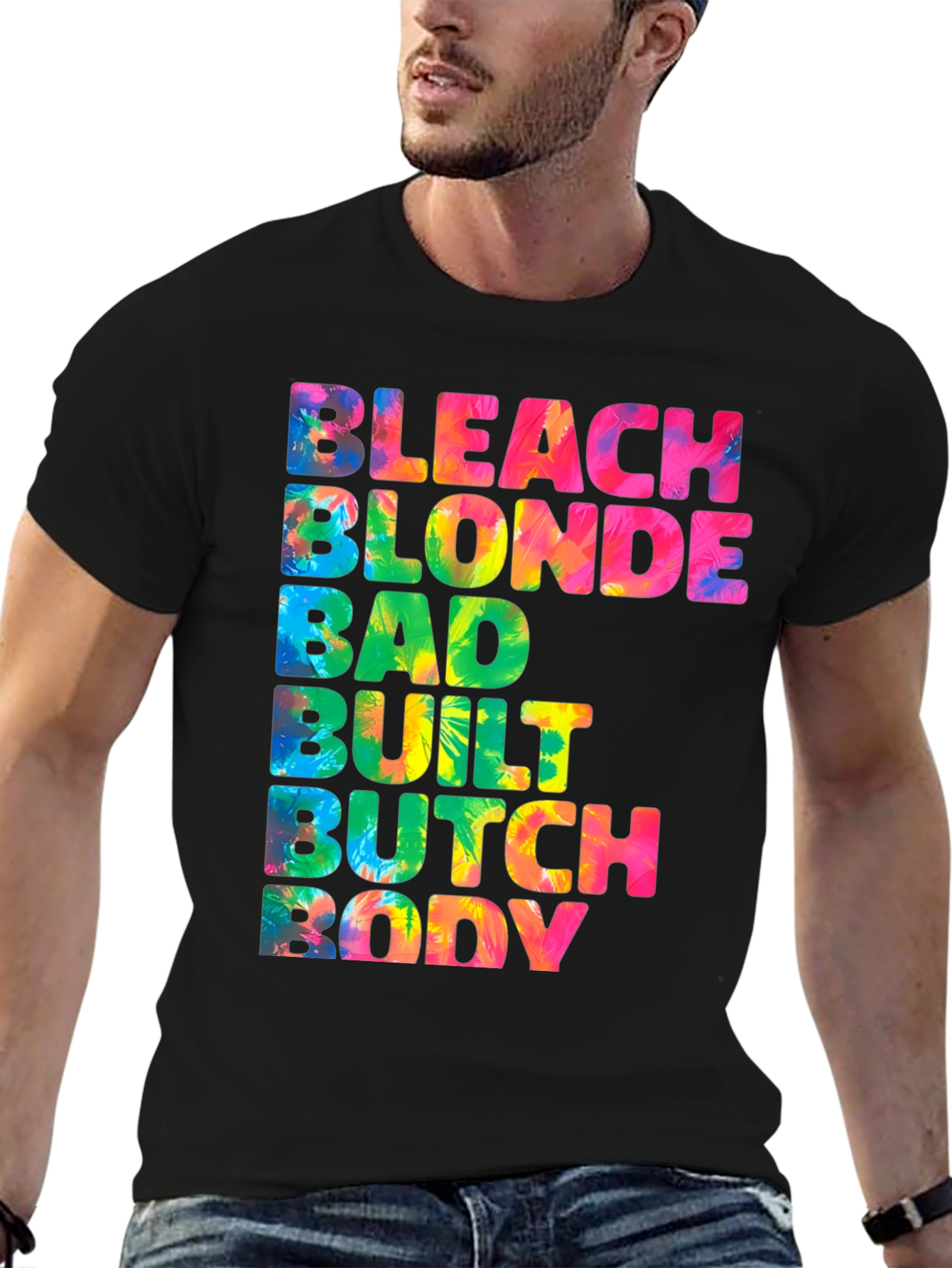 Black Bleach Blonde Butch Body T-Shirt view 6
