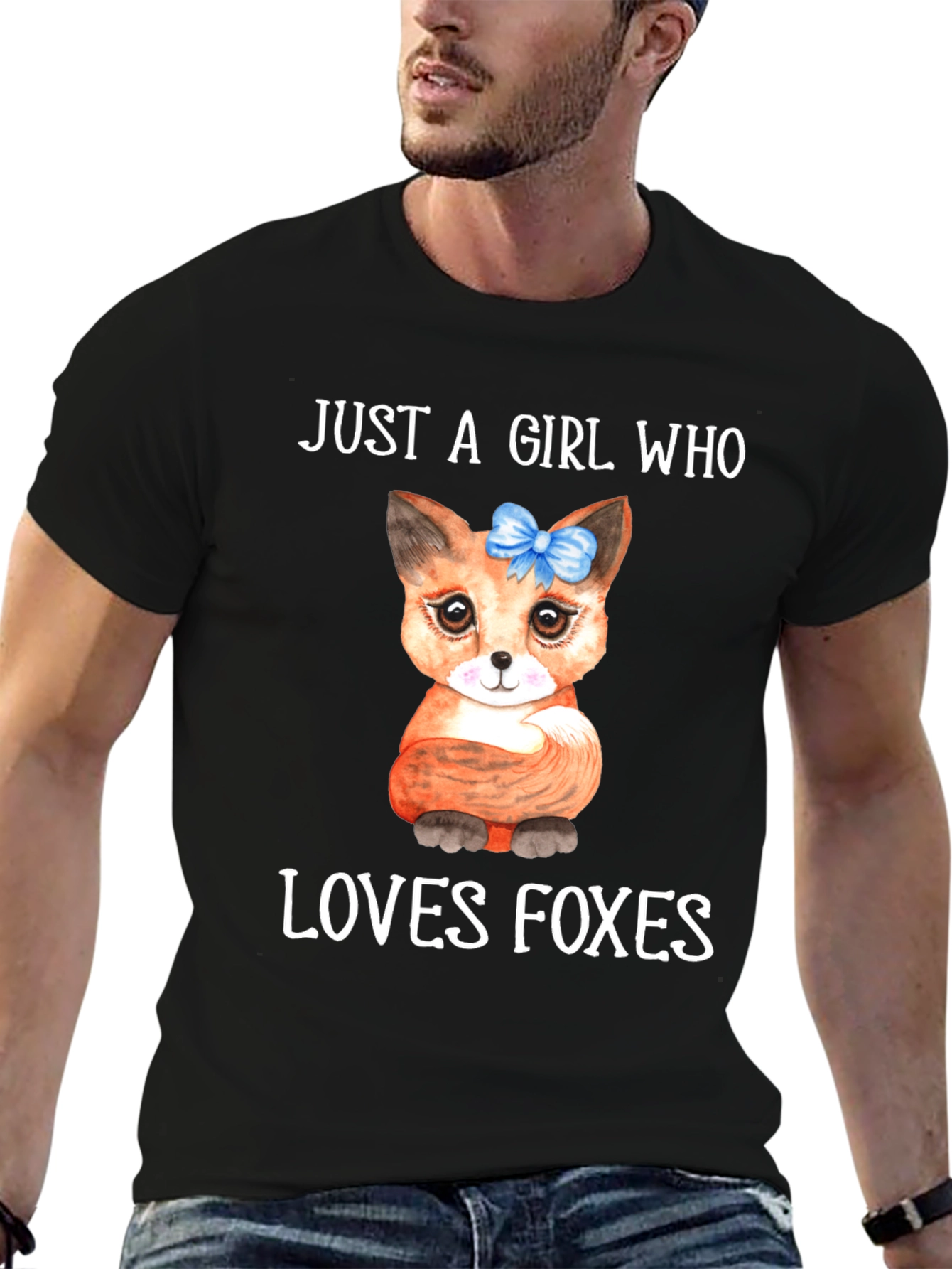 Black Girl Who Loves Foxes Graphic Tee view 6