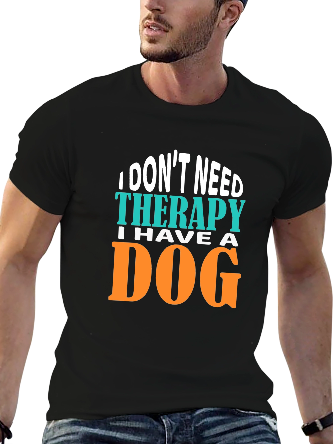 Black Dog Therapy Black Graphic Tee view 6