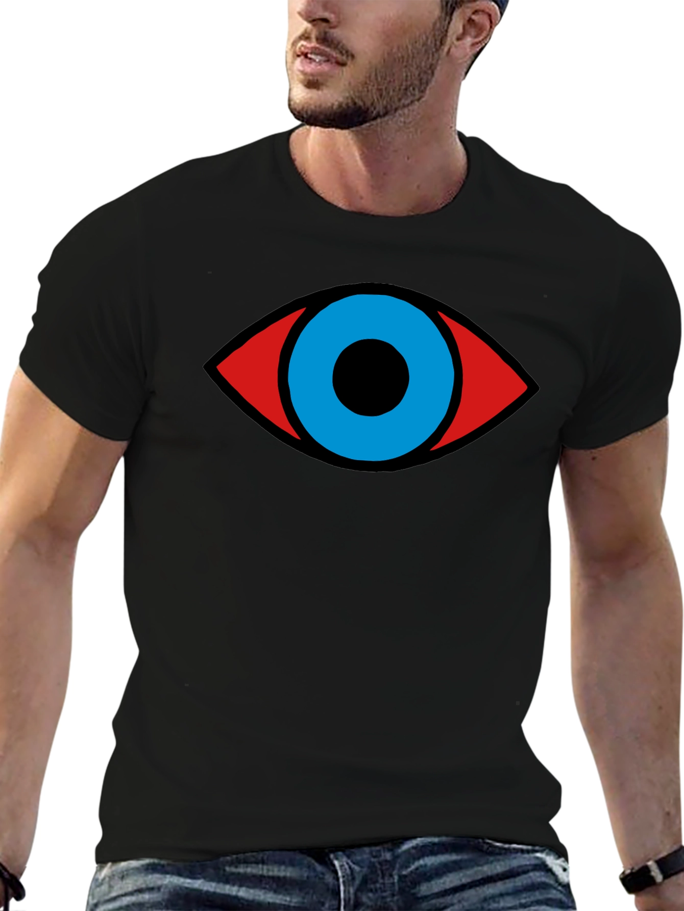 Black Eye Graphic Black T-Shirt view 6