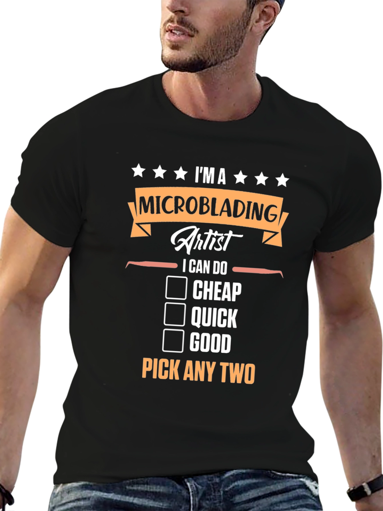 Black Microblading Artist T-Shirt - Pick Any Two view 6